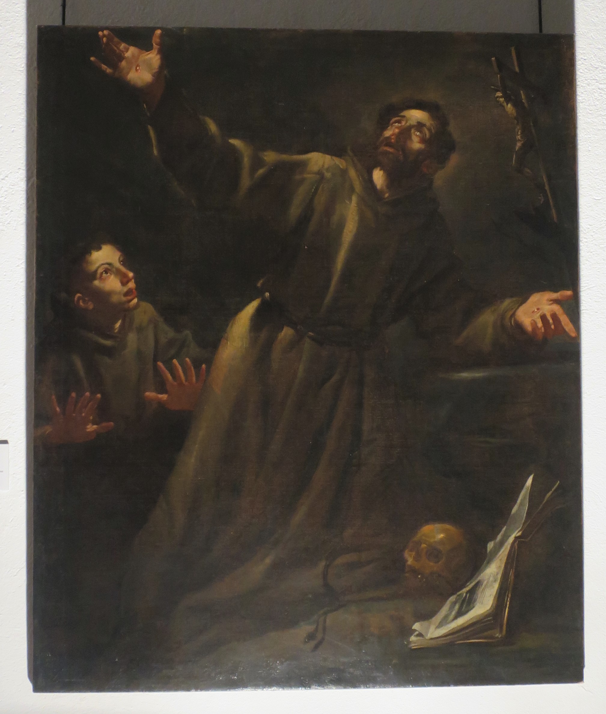 San Francesco in estasi osservato da un converso, Estasi di San Francesco (dipinto) di Assereto Gioacchino (XVII)