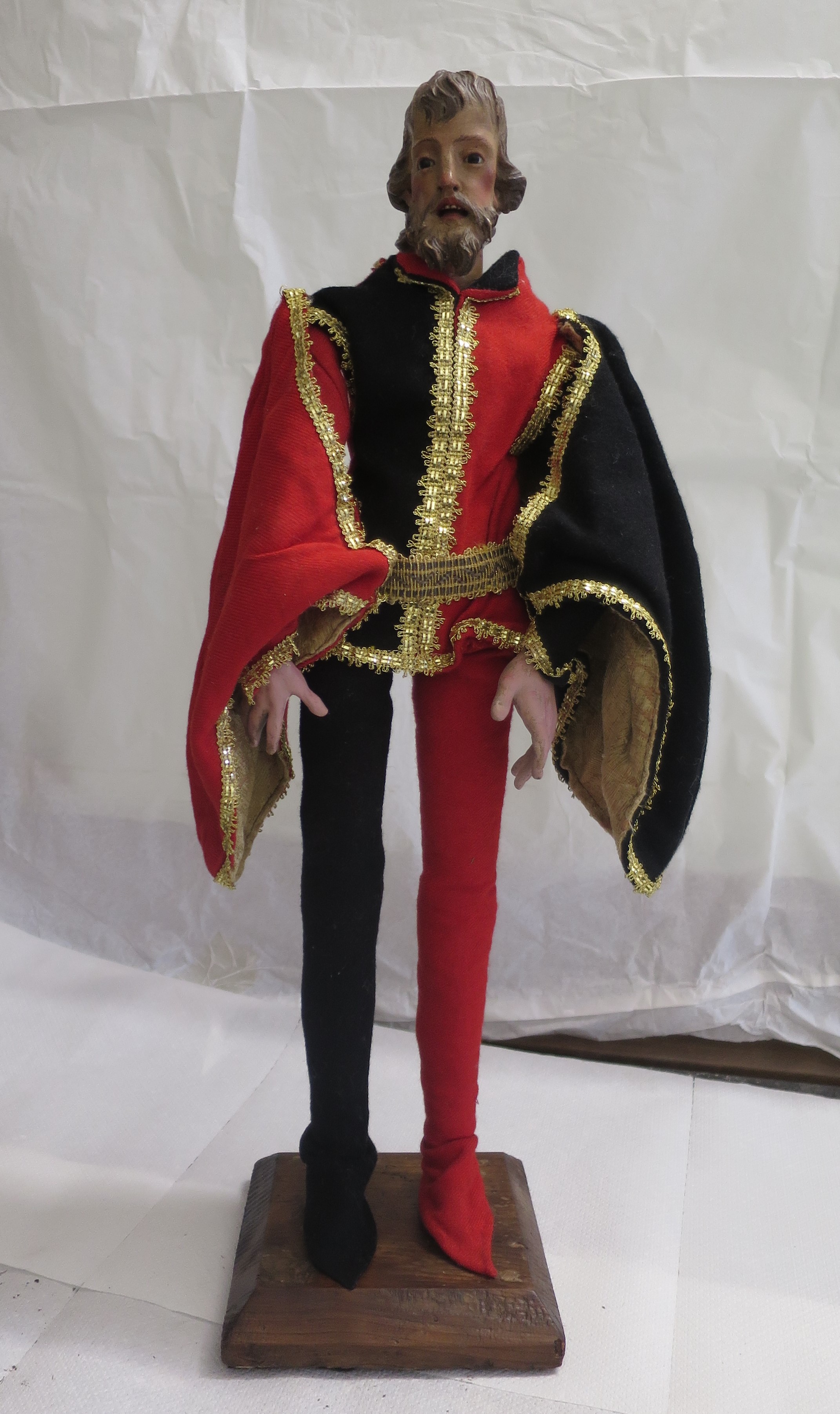 Uomo di mezza età (statuetta di presepio, elemento d'insieme) - manifattura genovese (XVIII)