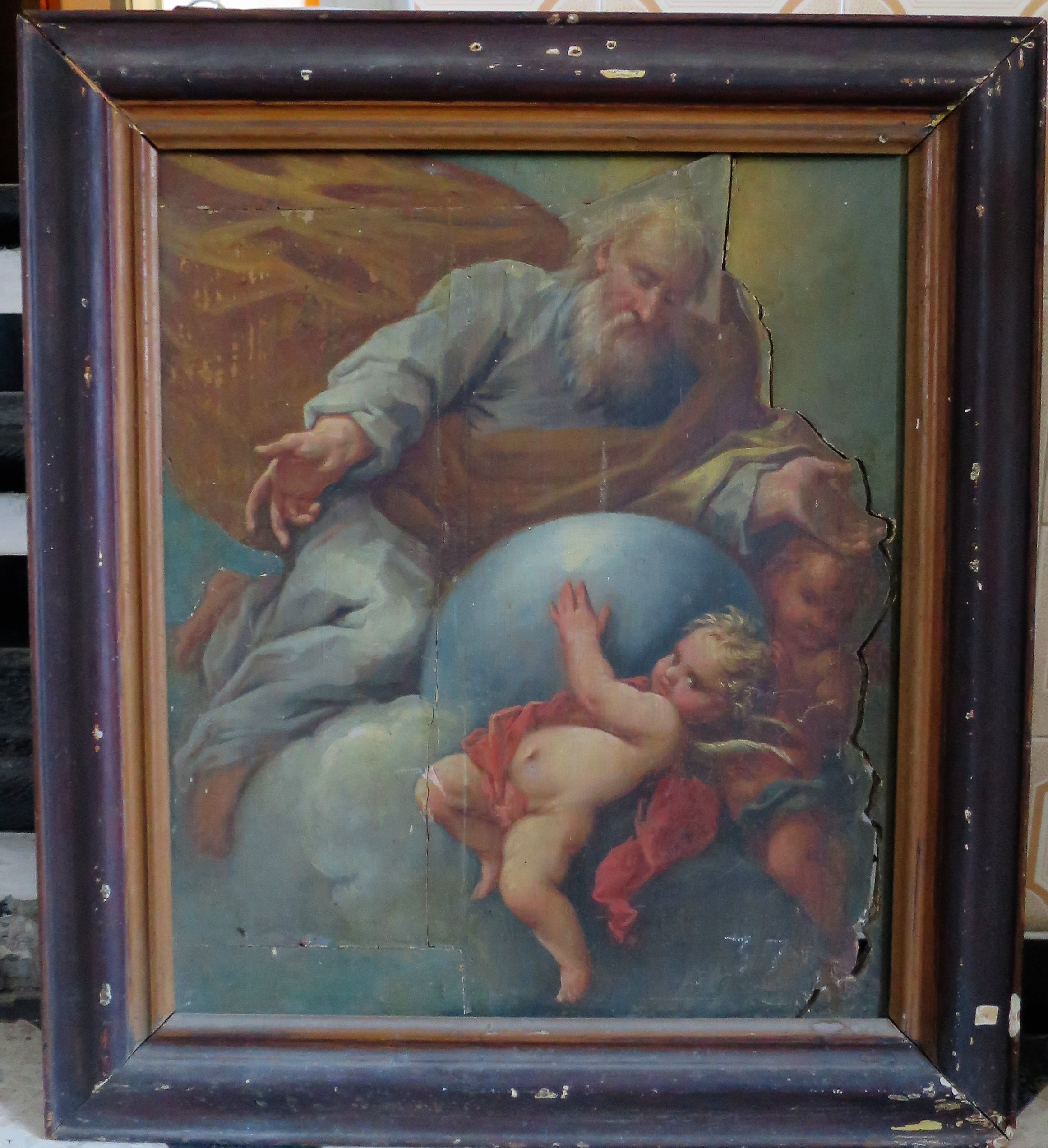 Dio Padre con due angioletti, Dio Padre con due angioletti (dipinto) di Dandini Pietro (seconda metà XVII)