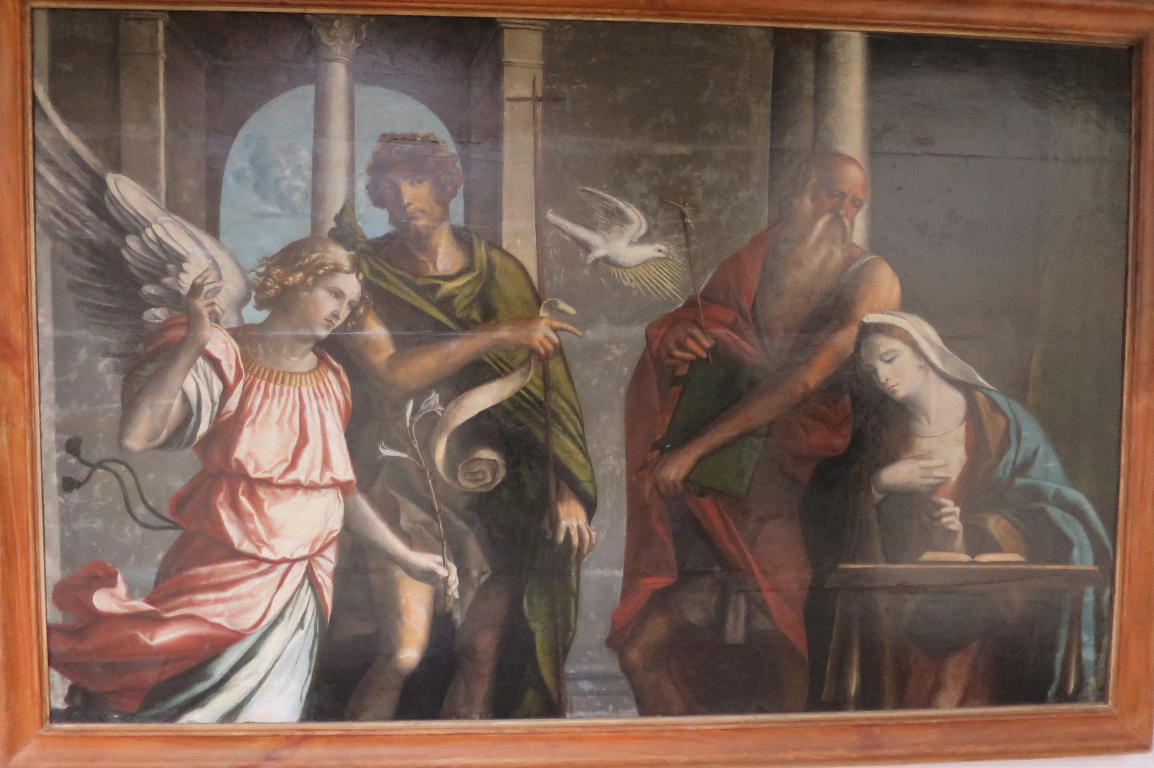 Annunciazione con San Giovanni Battista e San Gerolamo, Annunciazione con San Giovanni Battista e San Gerolamo (dipinto) - ambito veneto (primo quarto XVI)