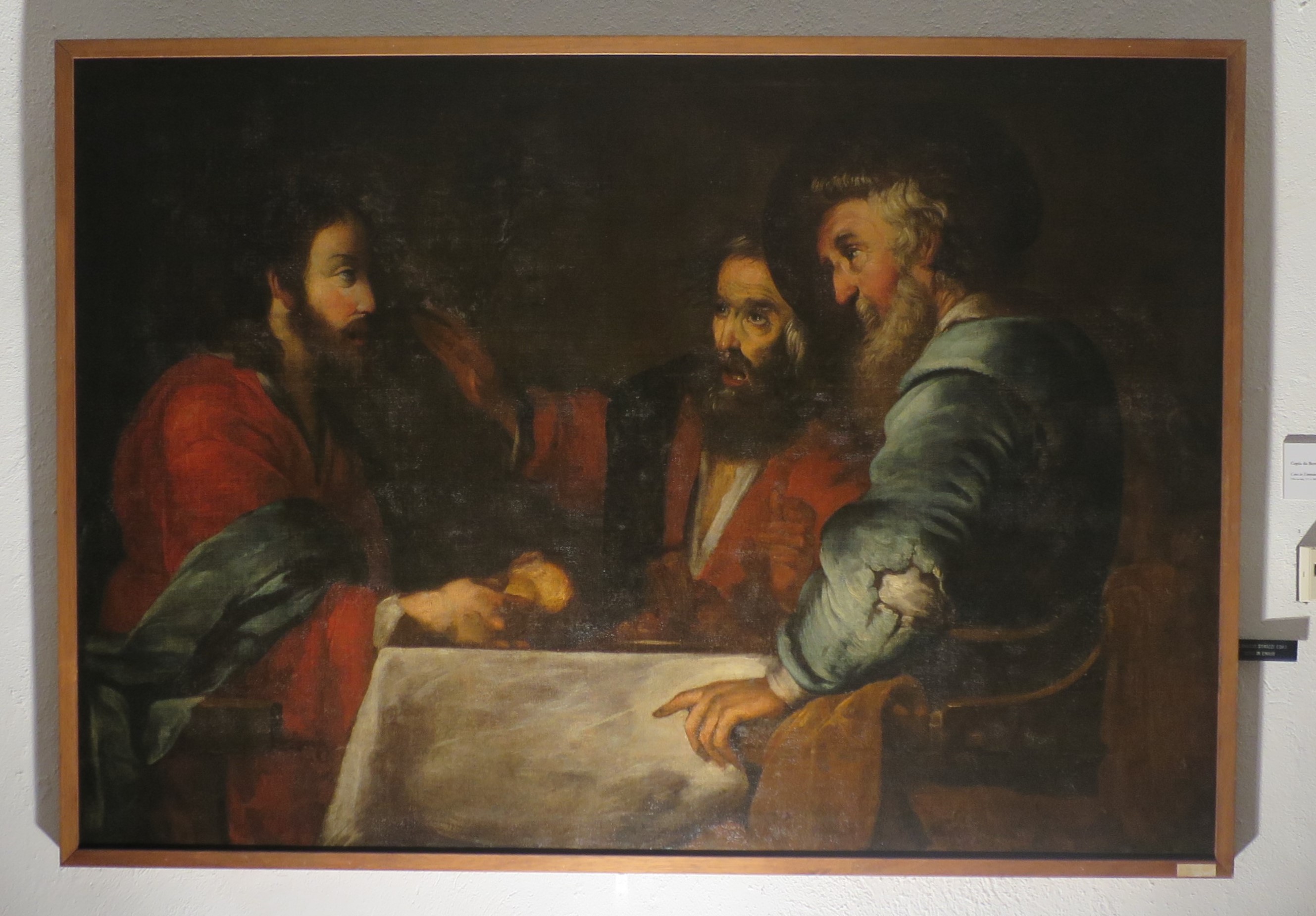 Cena in Emmaus, Cena in Emmaus (dipinto) di Strozzi Bernardo (bottega) (XVII)