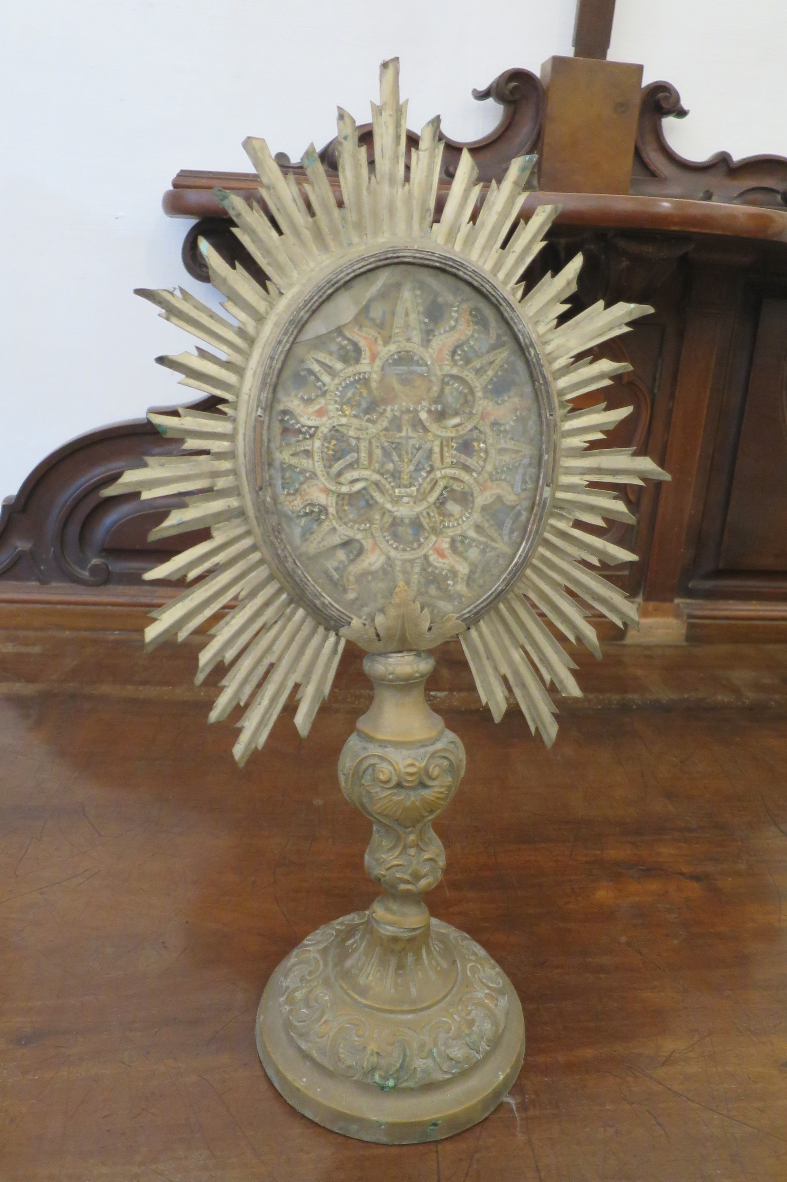 motivi decorativi vegetali (reliquiario - a ostensorio) - ambito ligure (inizio XIX)