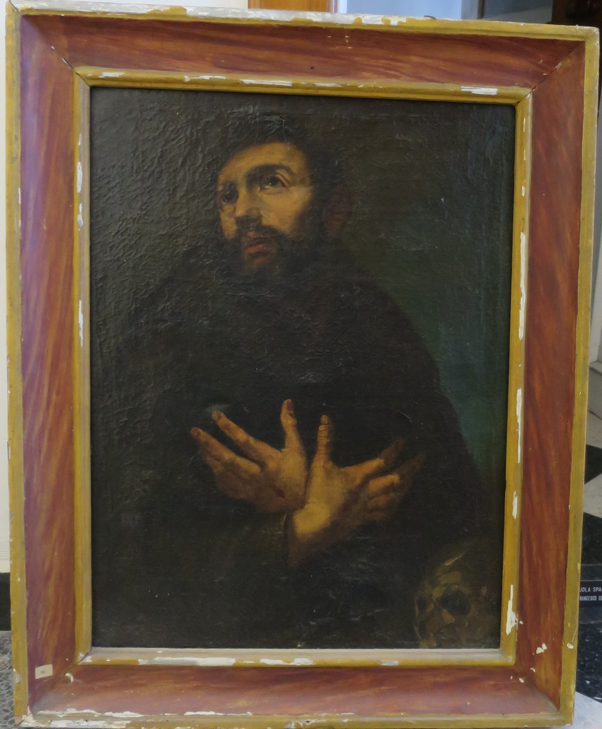 San Francesco d’Assisi con le mani incrociate, San Francesco d’Assisi con le mani incrociate (dipinto) - ambito spagnolo (XVII)