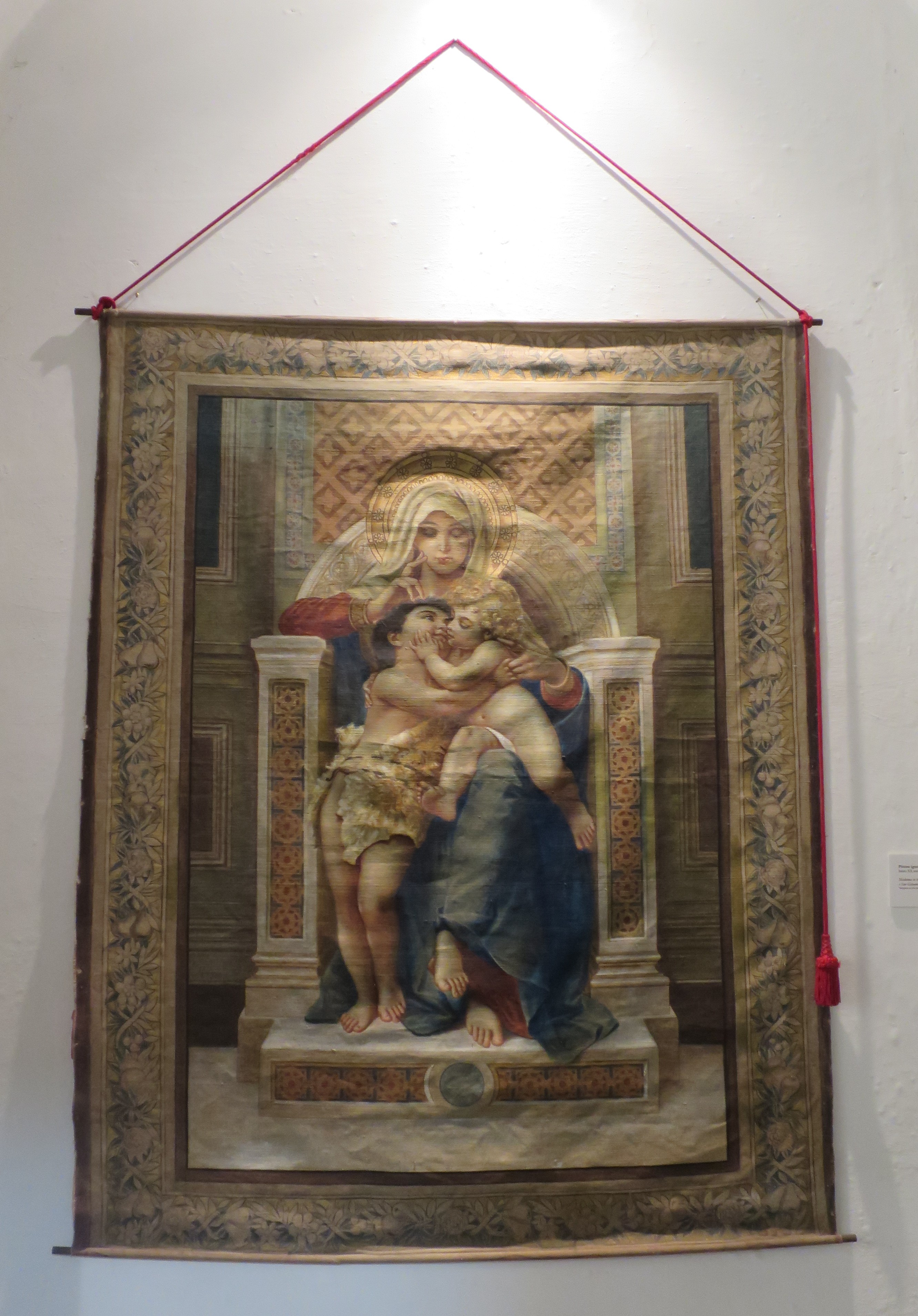 Madonna con il Bambino e San Giovannino, Madonna con il Bambino e San Giovannino (stendardo processionale) - ambito italiano (primo quarto XX)