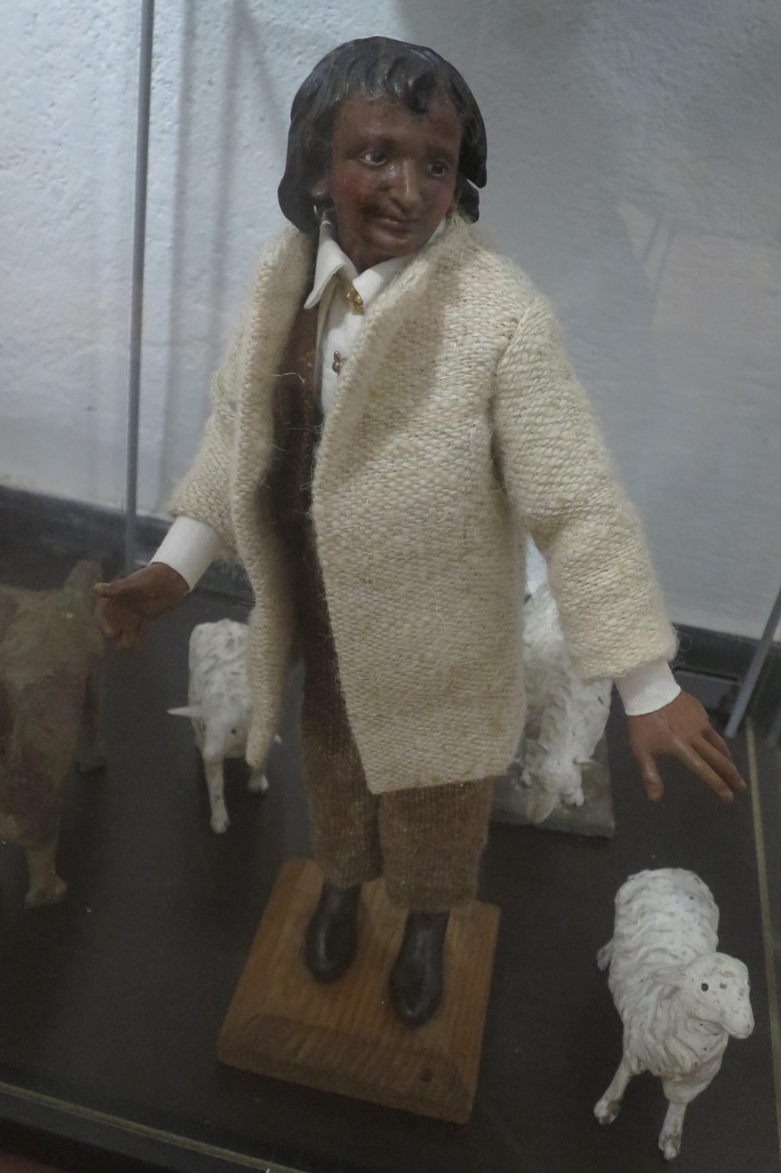 Pastore (statuetta di presepio, elemento d'insieme) - manifattura genovese (XVIII)