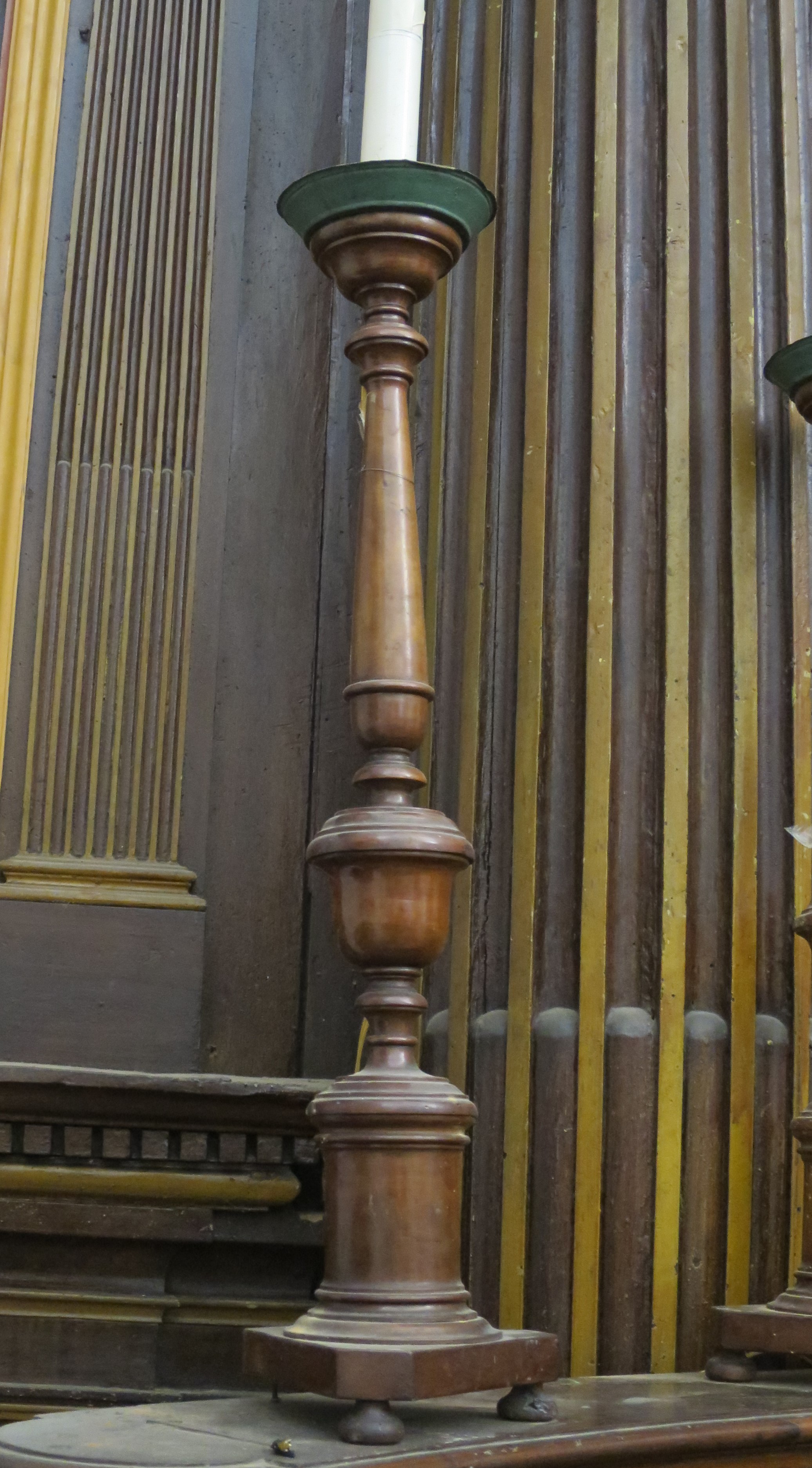 candeliere d'altare - ambito ligure (primo quarto XIX)