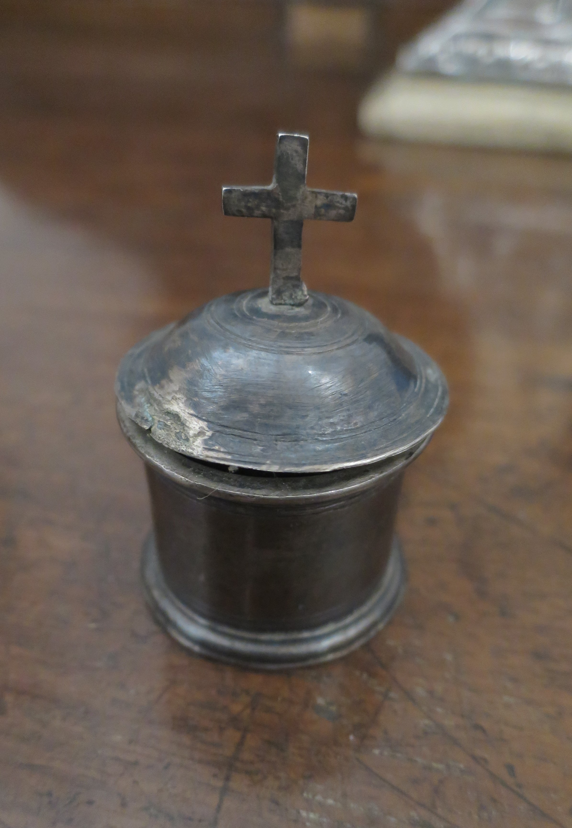 vasetto per olio santo - ambito ligure (XIX)