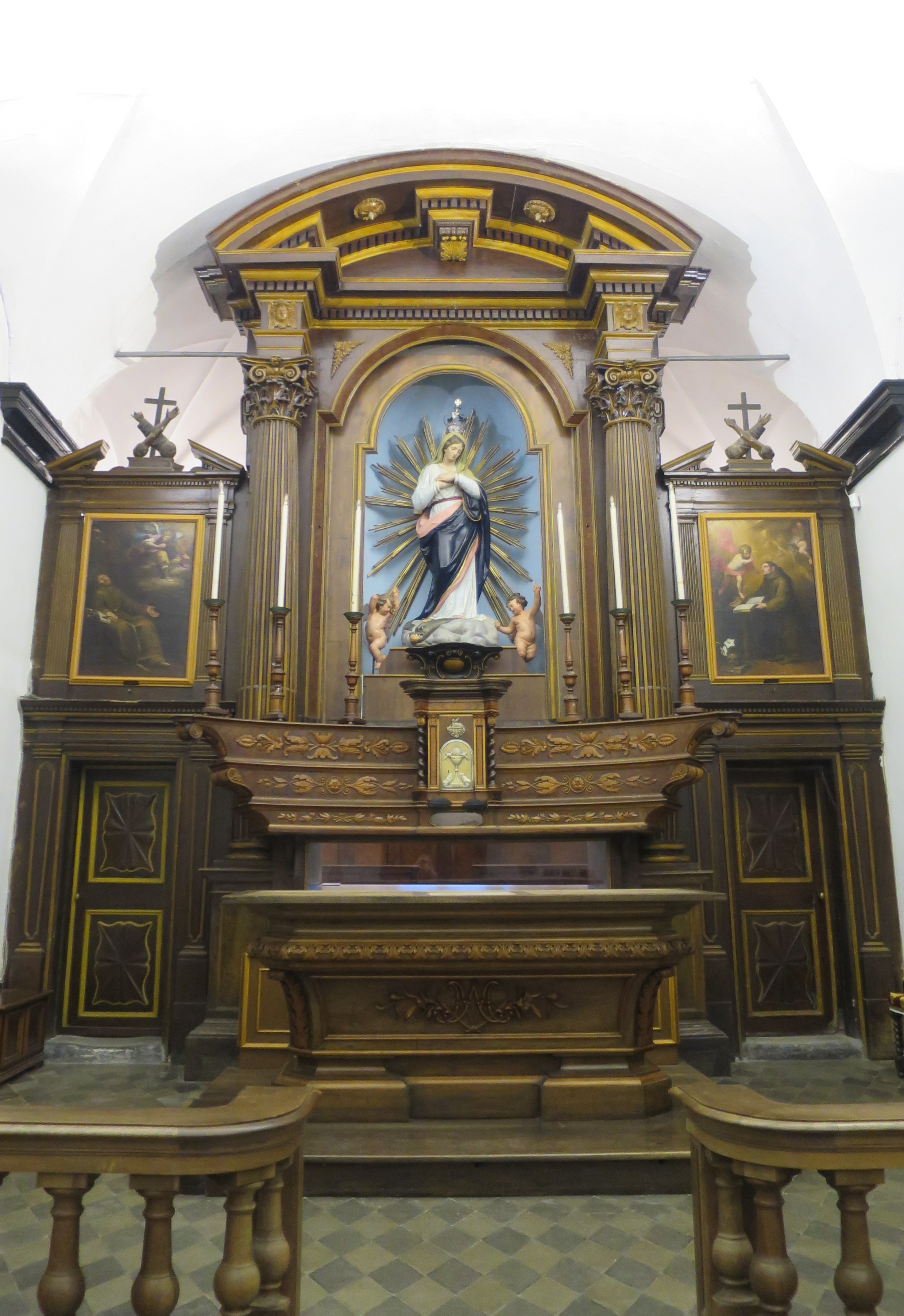 altare maggiore, insieme - ambito ligure (prima metà XVII)