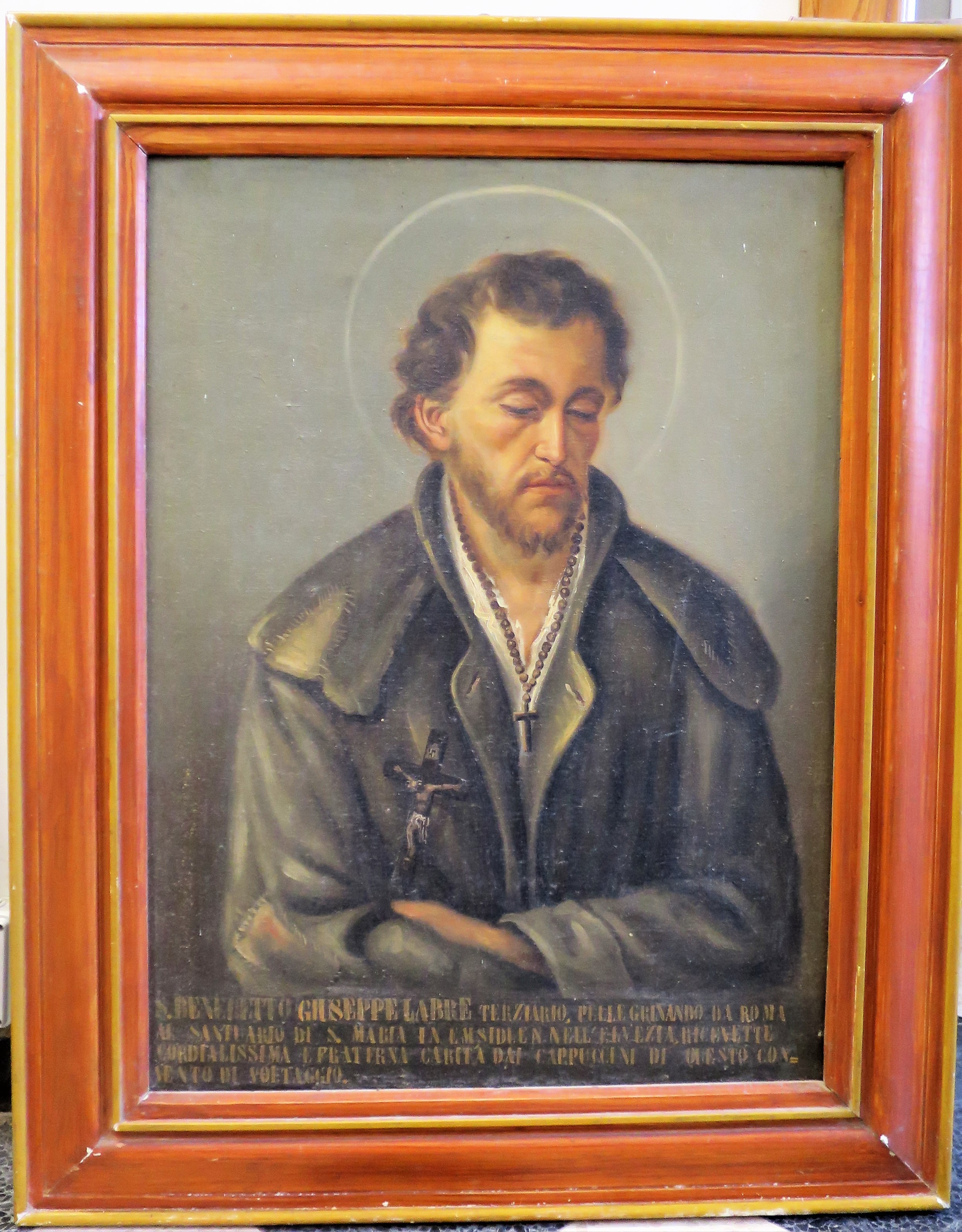 San Benedetto Giuseppe Labre (dipinto) di Multedo Oldoino (fine XIX)