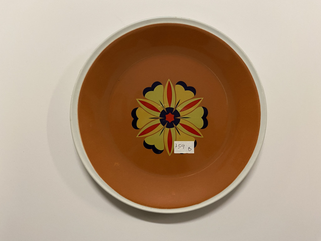 motivi decorativi floreali (piatto piano, opera isolata) - ambito friulano (terzo quarto XX)