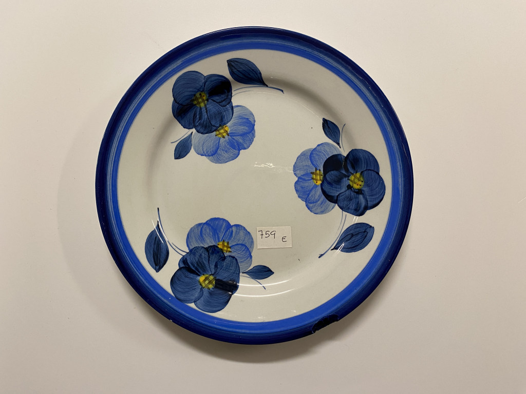 motivi decorativi floreali (piatto piano, opera isolata) - ambito friulano (seconda metà XX)