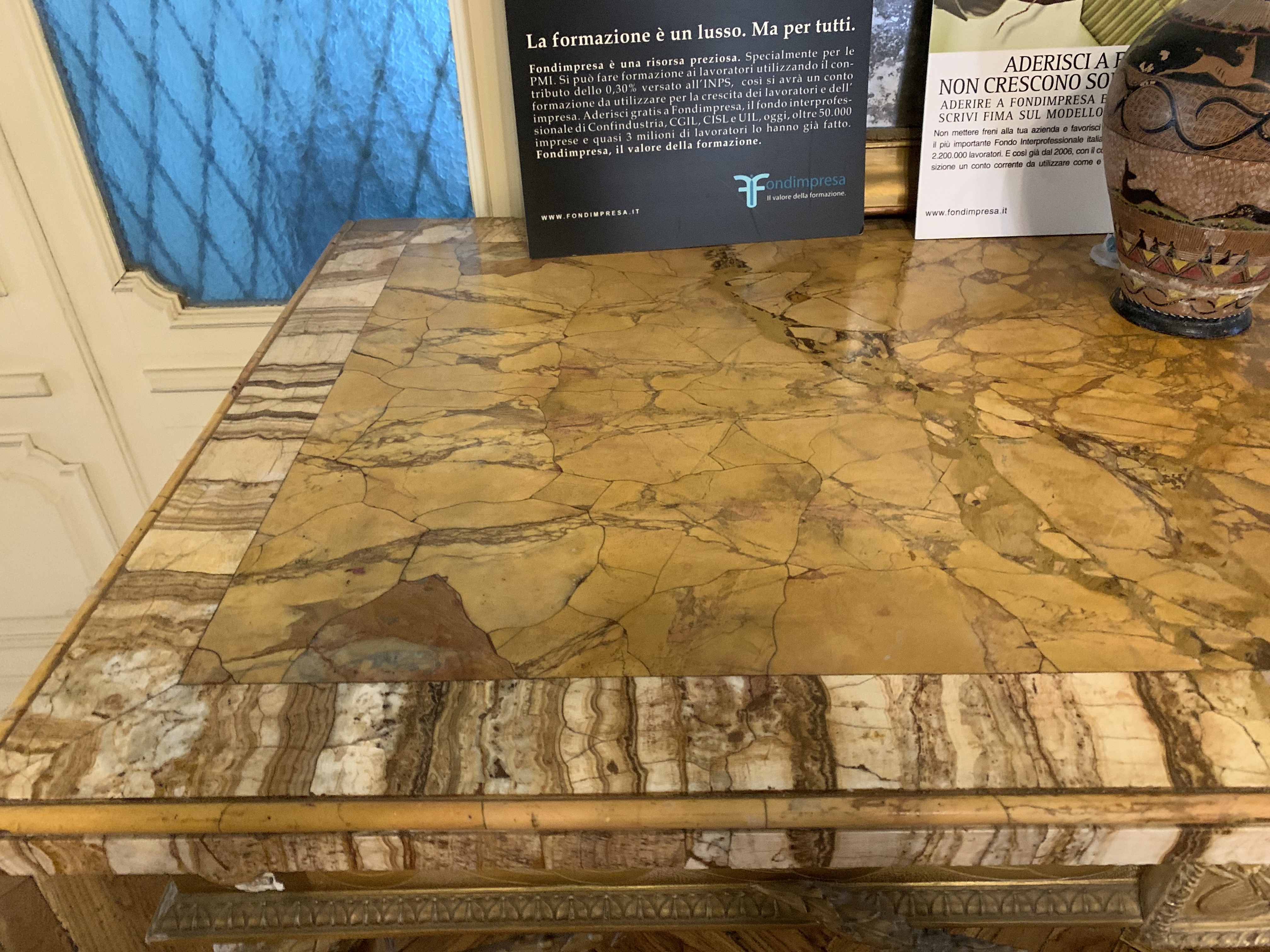 console table - in stile Luigi XVI, opera isolata - ambito europeo (seconda metà XIX)