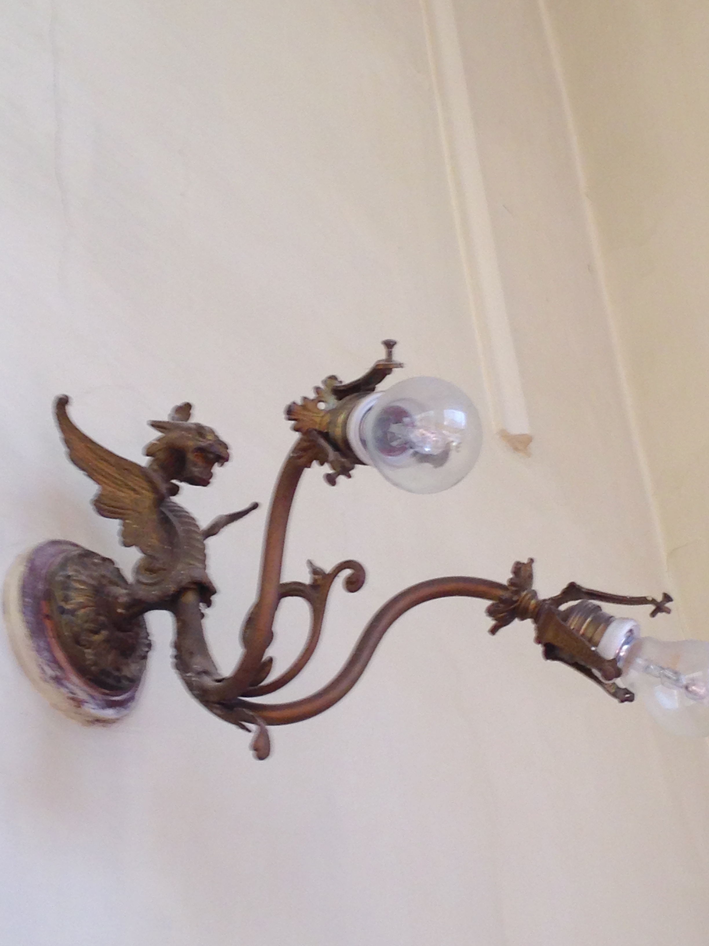 lampada - a bracci, coppia - ambito italiano (anni dieci XX)