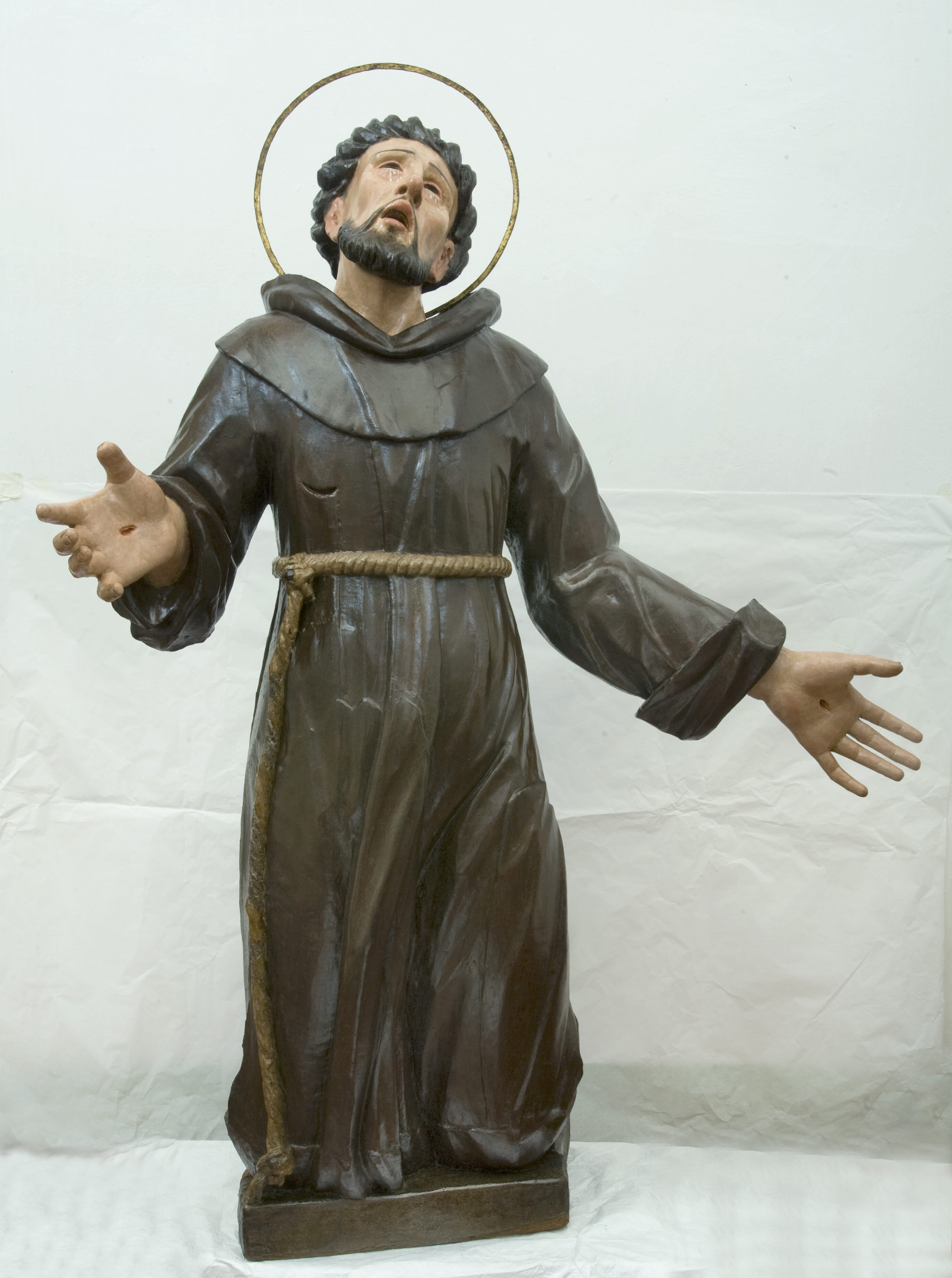 San Francesco d'Assisi (scultura - scultura lignea policroma) - bottega Italia centrale (ultimo quarto sec. XVII)