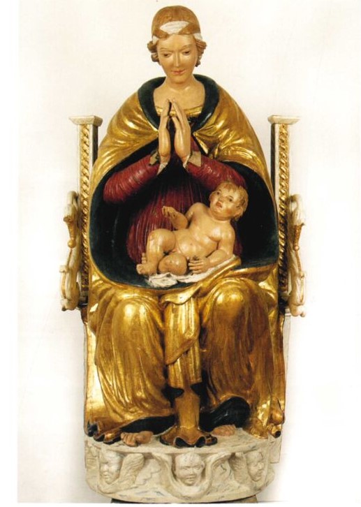 Madonna col Bambino in grembo (scultura - scultura lignea policroma) - bottega Italia centrale (prima metà XVI)