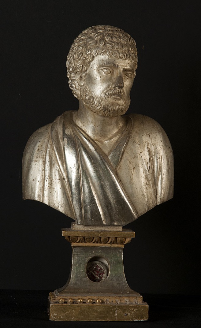 reliquiario - a busto, opera isolata - bottega umbra (sec. XIX)