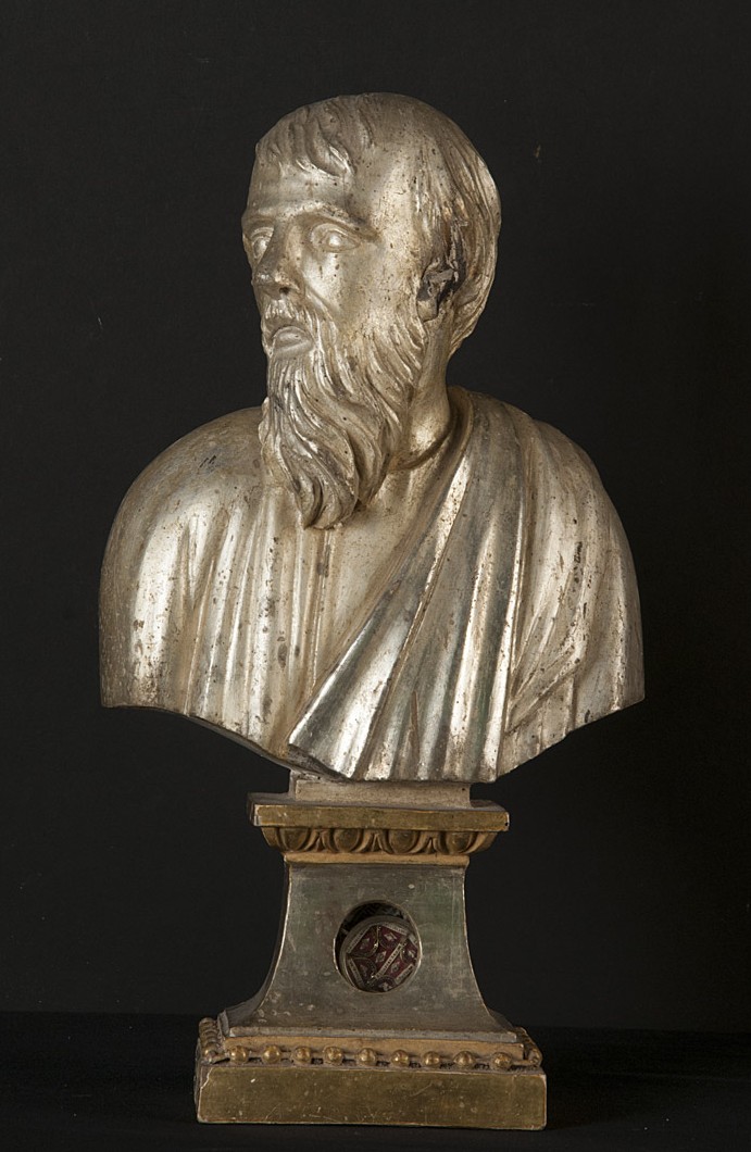 reliquiario - a busto, opera isolata - bottega umbra (sec. XIX)