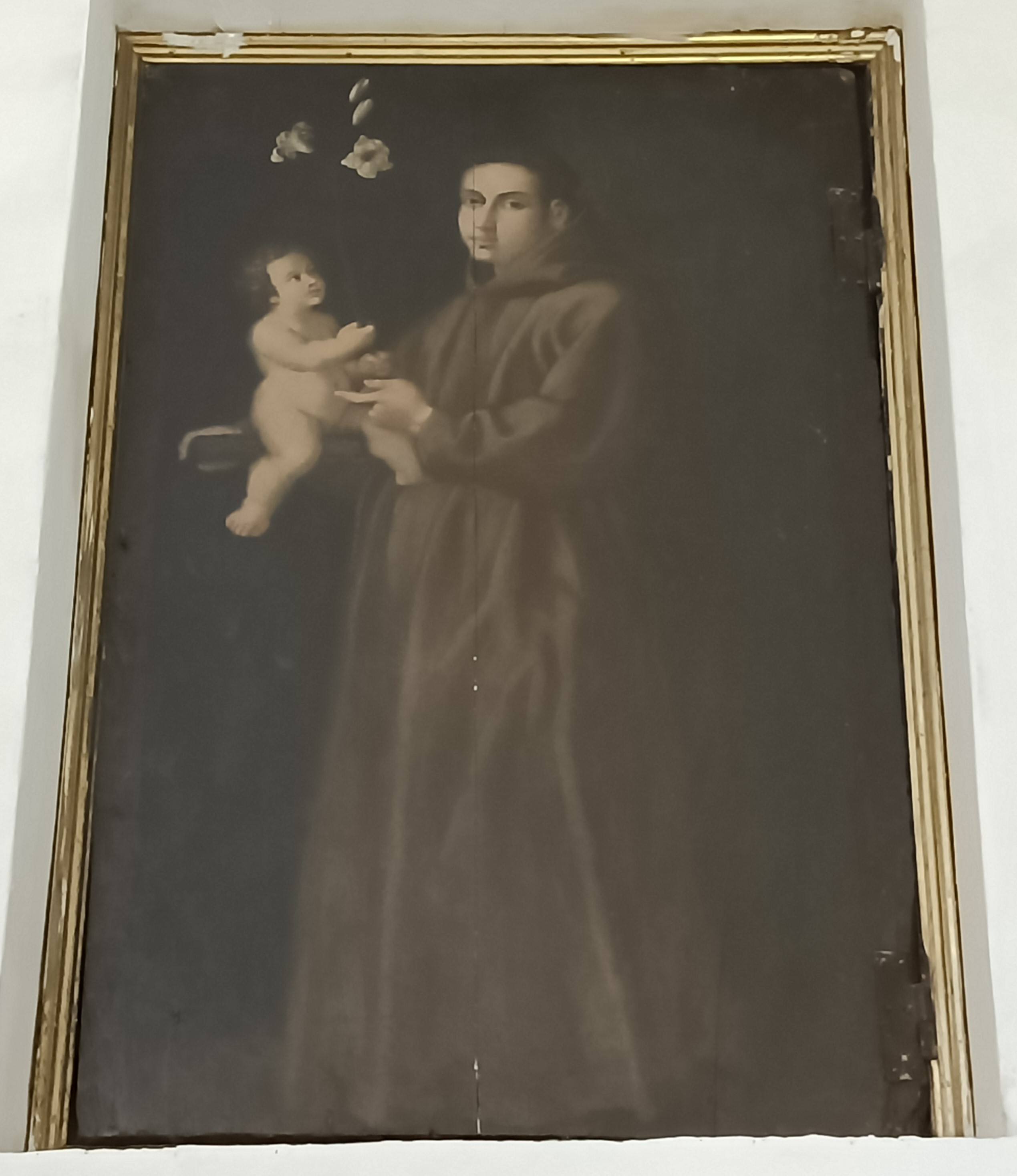 Sant'Antonio da Padova con Gesù Bambino (dipinto) di Manenti/ Vincenzo (bottega) (fine/ inizio XVII/ XVIII)