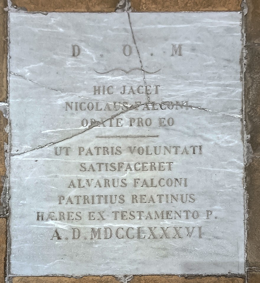 lapide tombale - ambito reatino (XVIII)