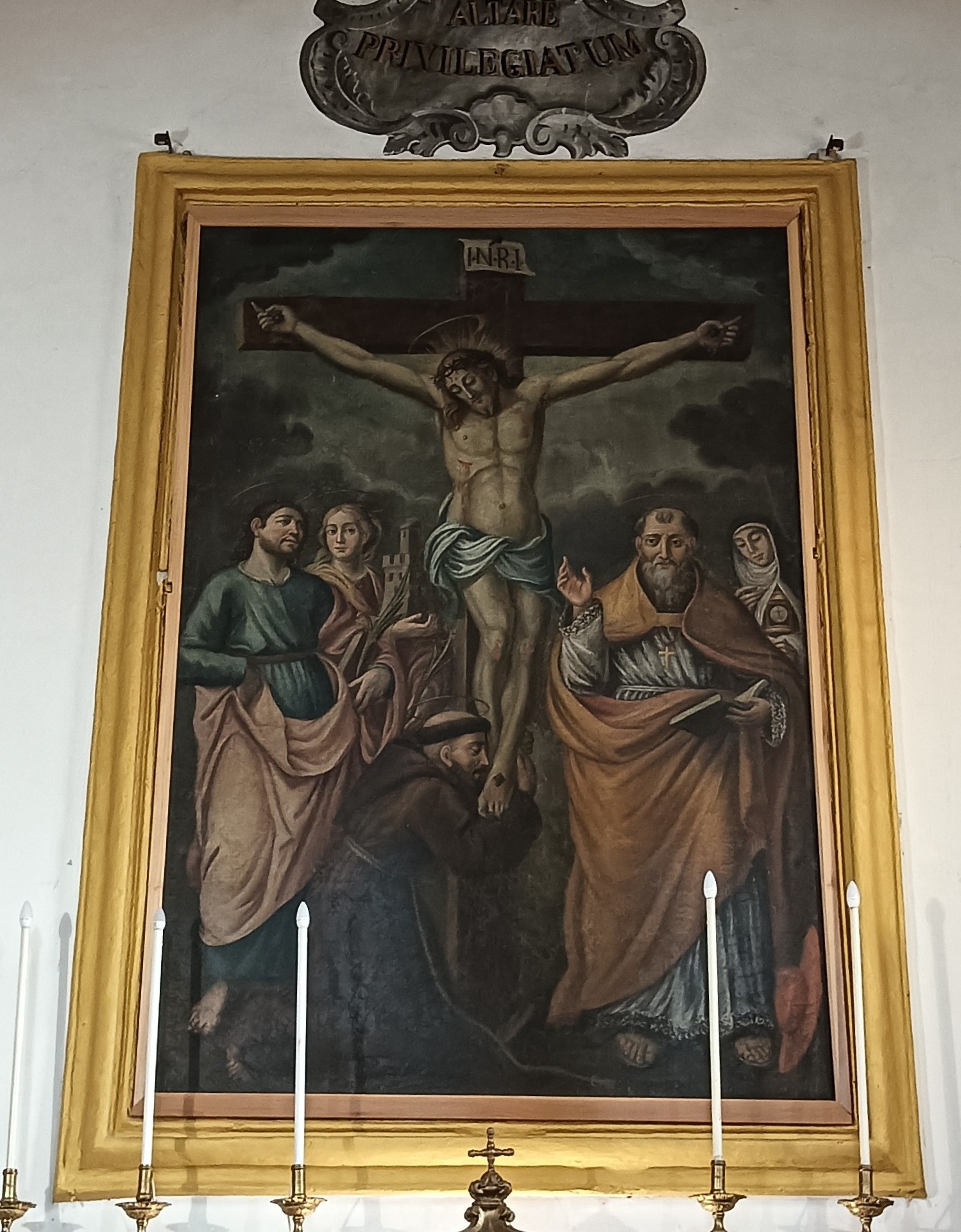 Crocifissione con Santi (pala d'altare) - ambito Italia centrale (XVII)