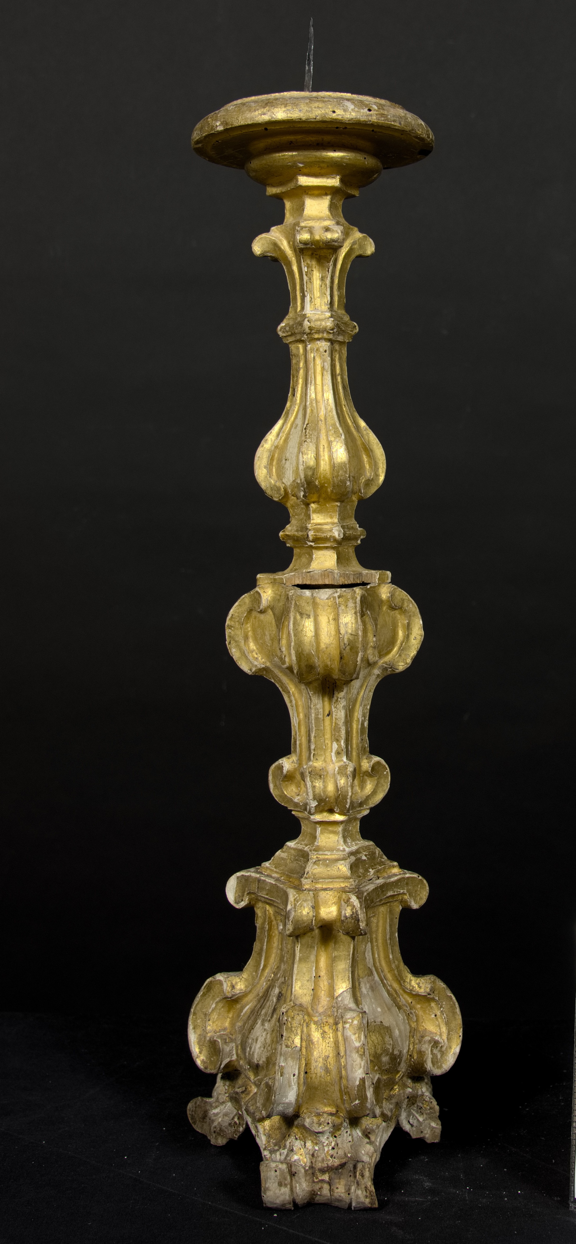 candeliere, opera isolata - bottega umbra (seconda metà XVIII sec)