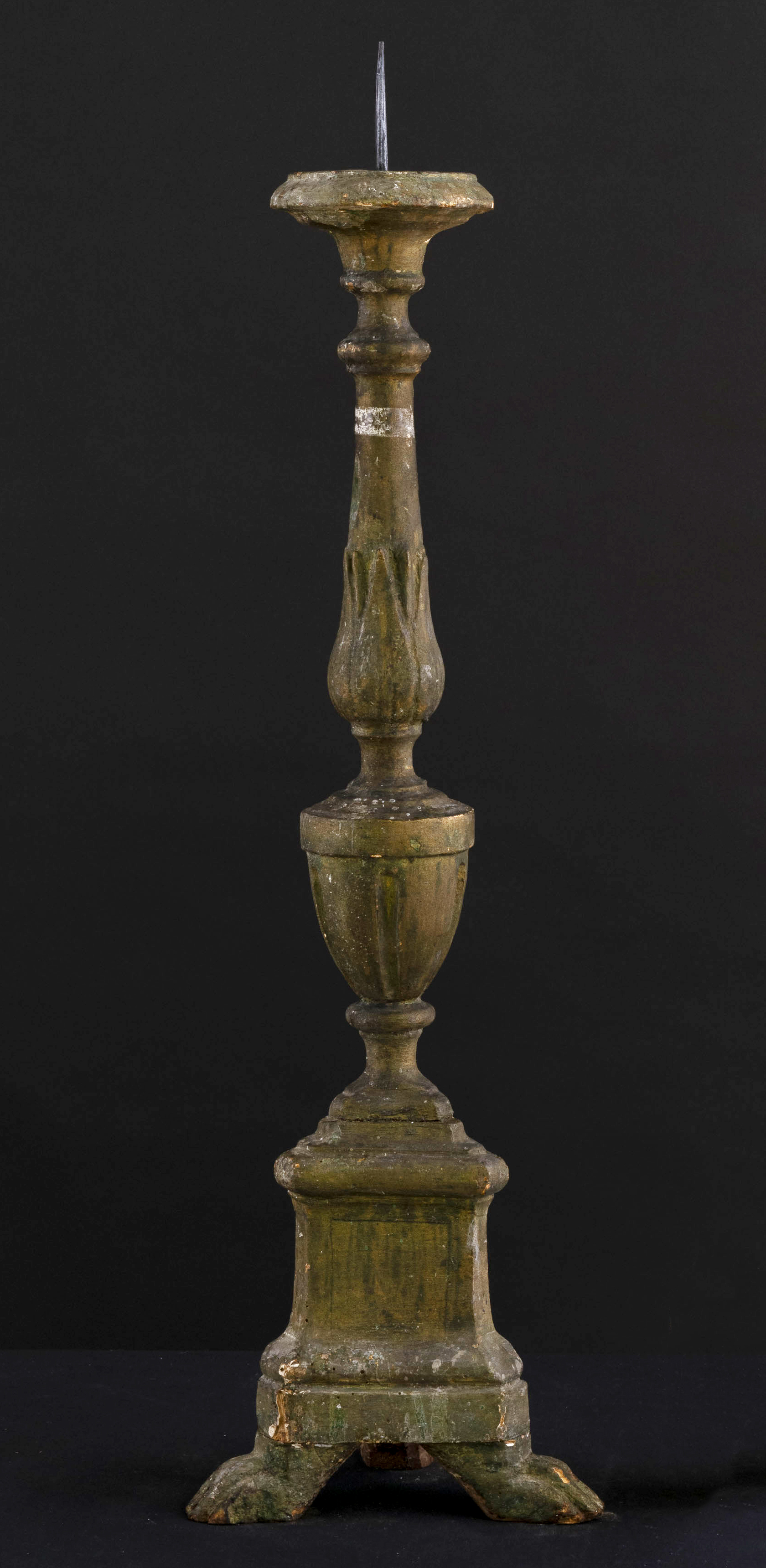 candeliere d'altare, serie - bottega umbra (seconda metà XIX sec)