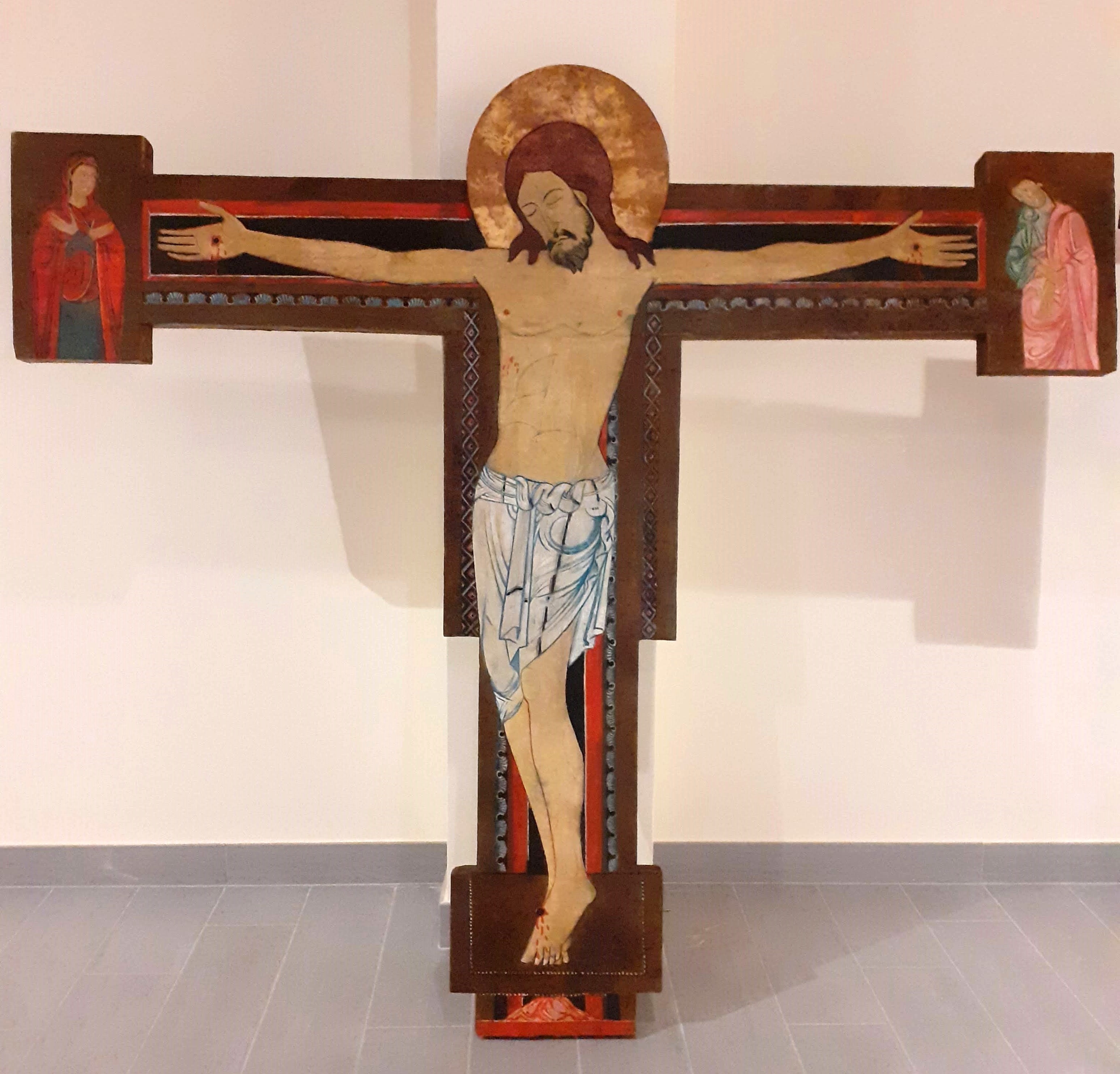 Gesù Cristo crocifisso (croce dipinta, opera isolata) - produzione umbra (XXI sec)