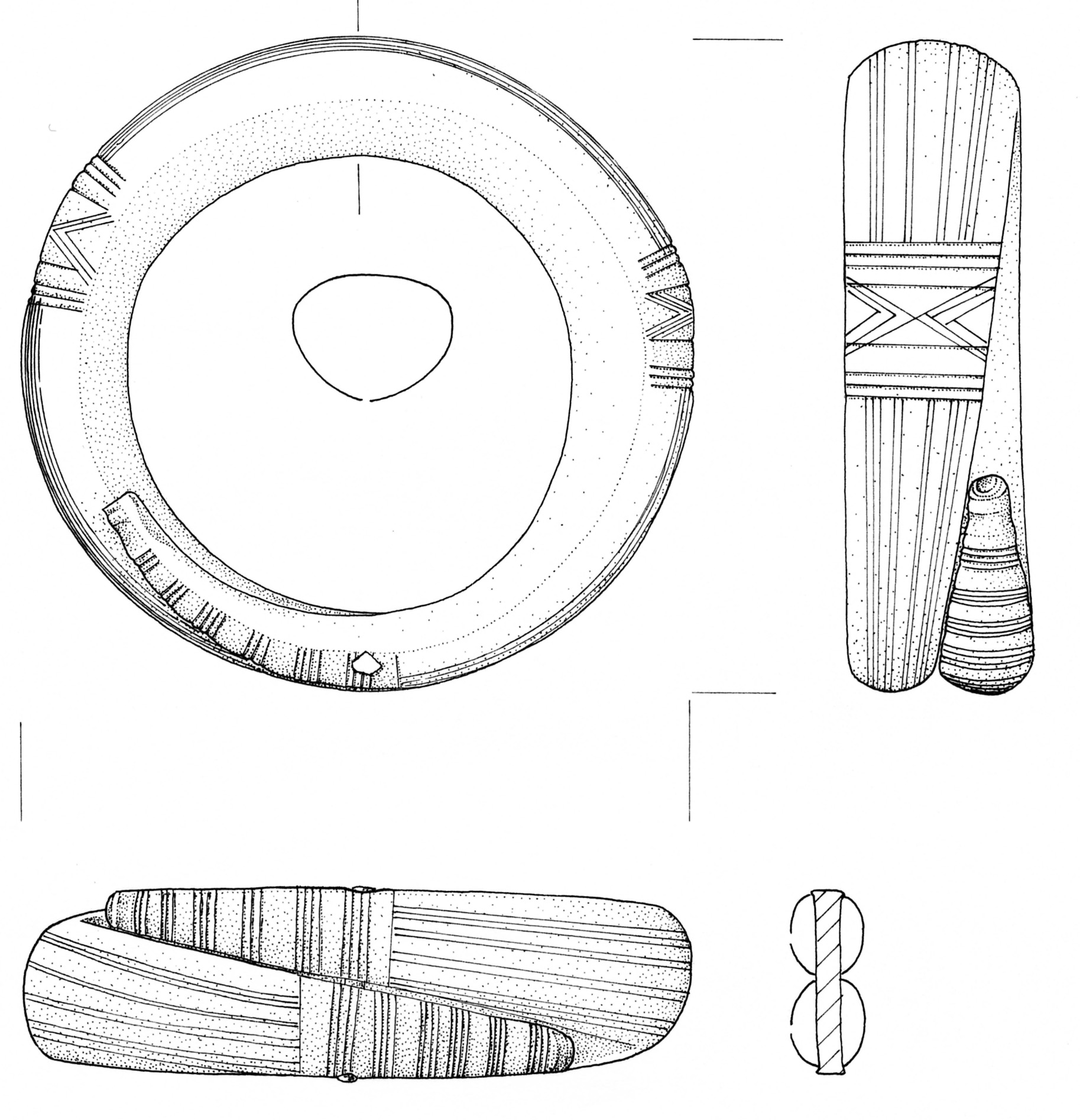 armilla a capi sovrapposti - ambito veneto (SECOLI/ VI a.C)
