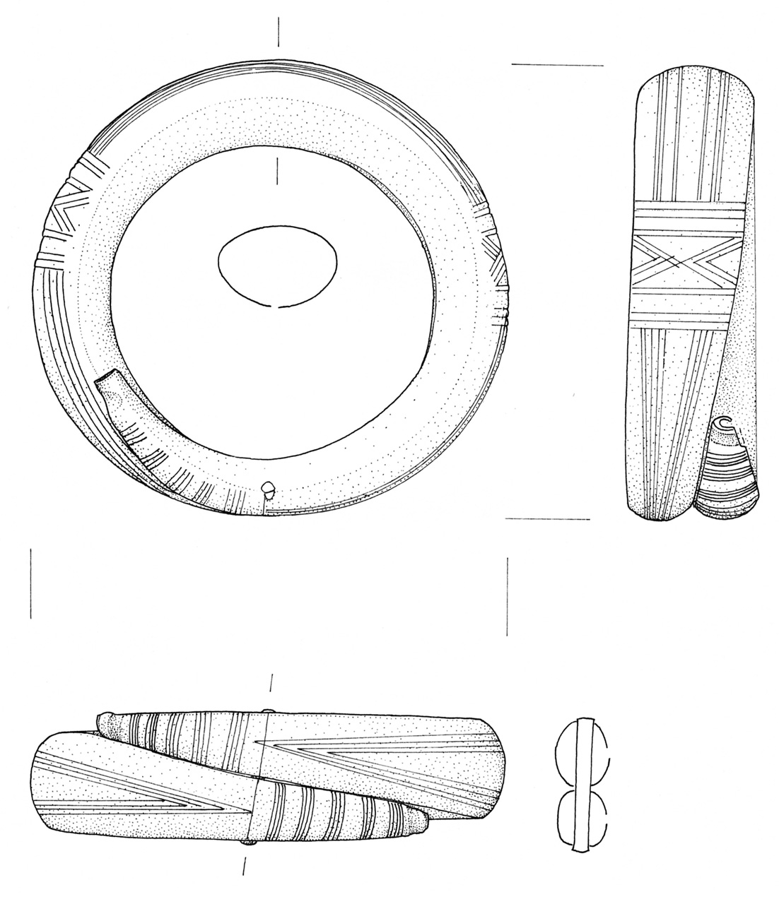 armilla a capi sovrapposti - ambito veneto (SECOLI/ VI a.C)