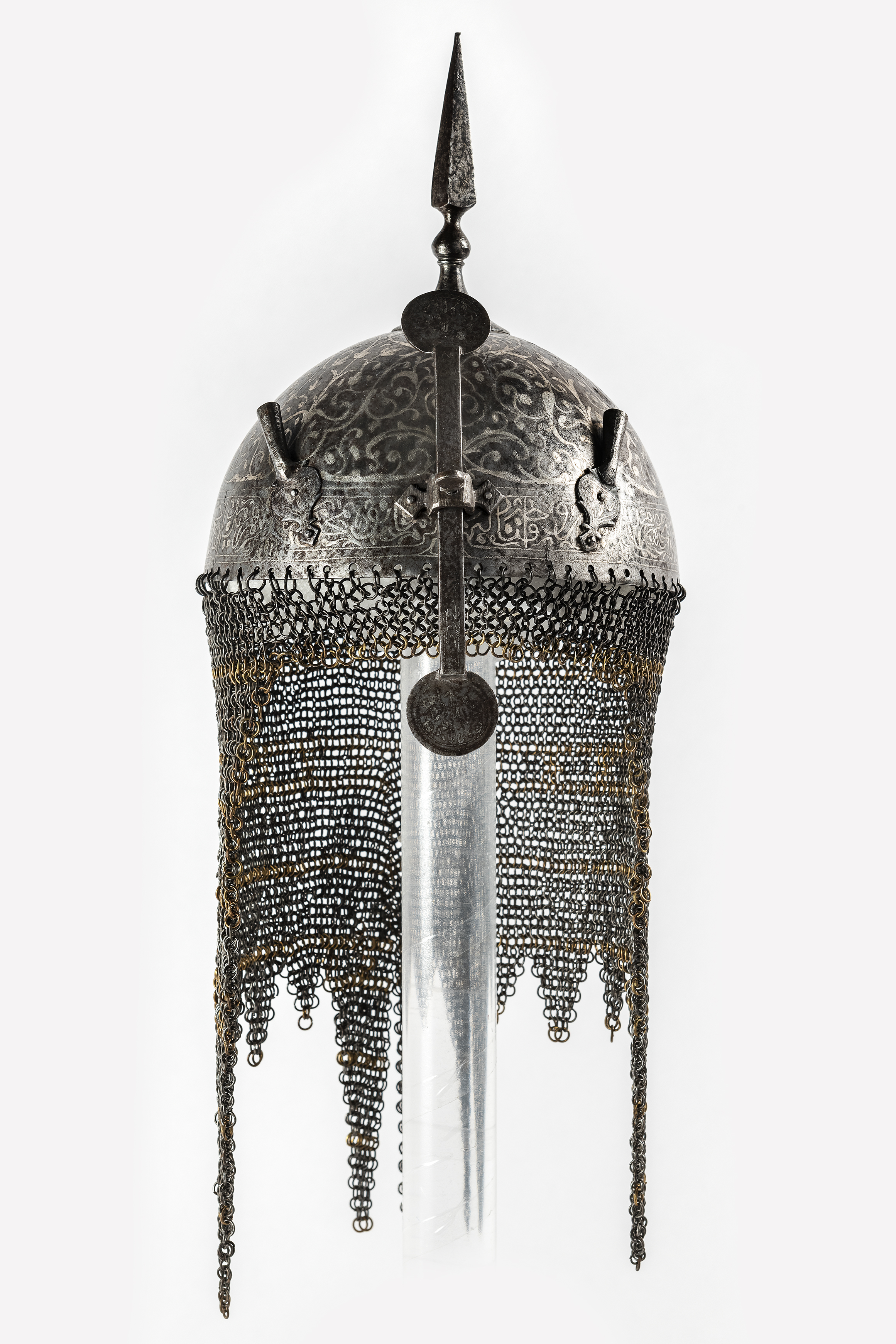 soggetto assente (elmo, opera isolata) - ambito persiano (seconda metà sec. XVIII)