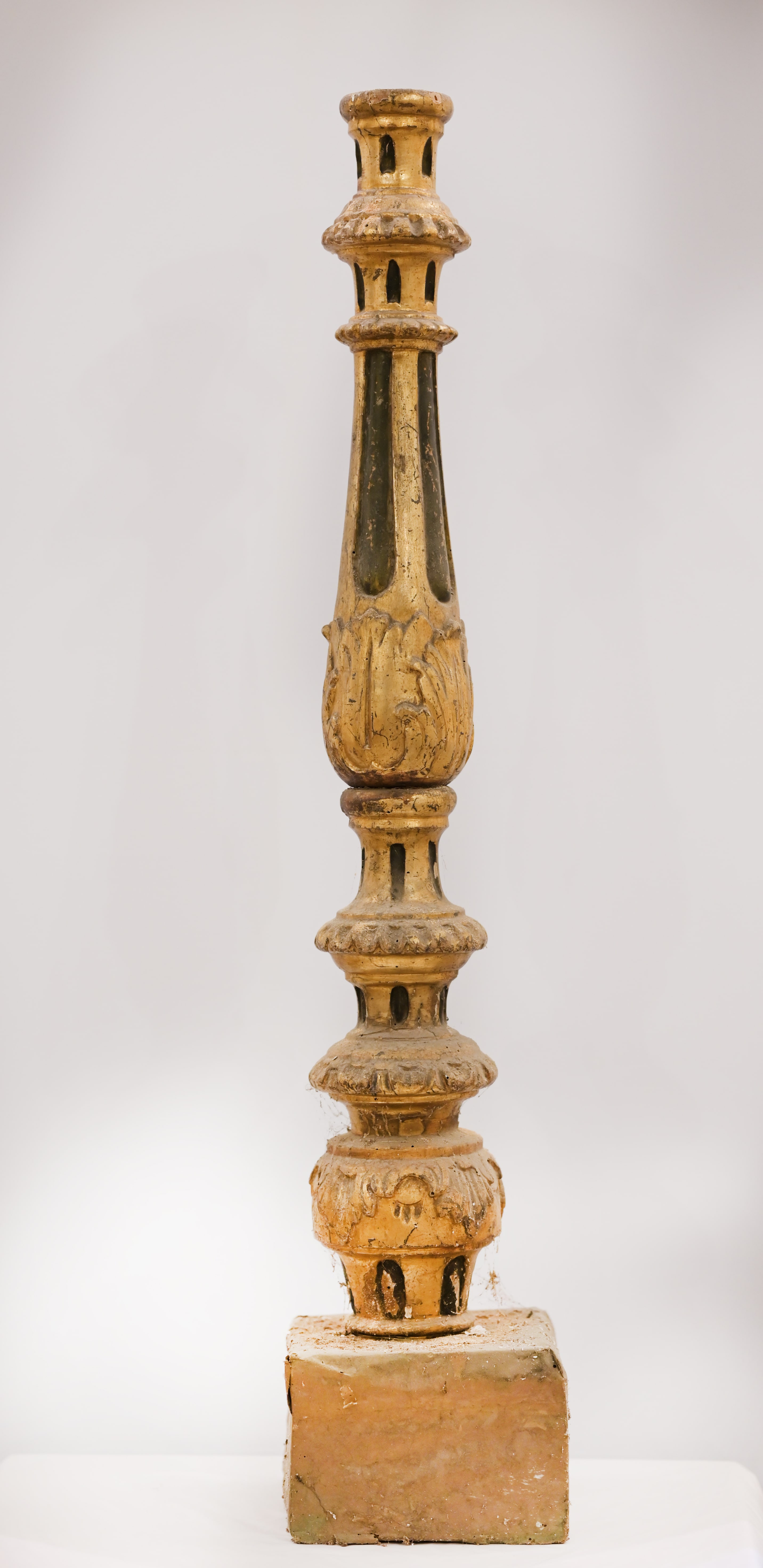 candeliere, serie - bottega campana (prima metà sec. XIX)