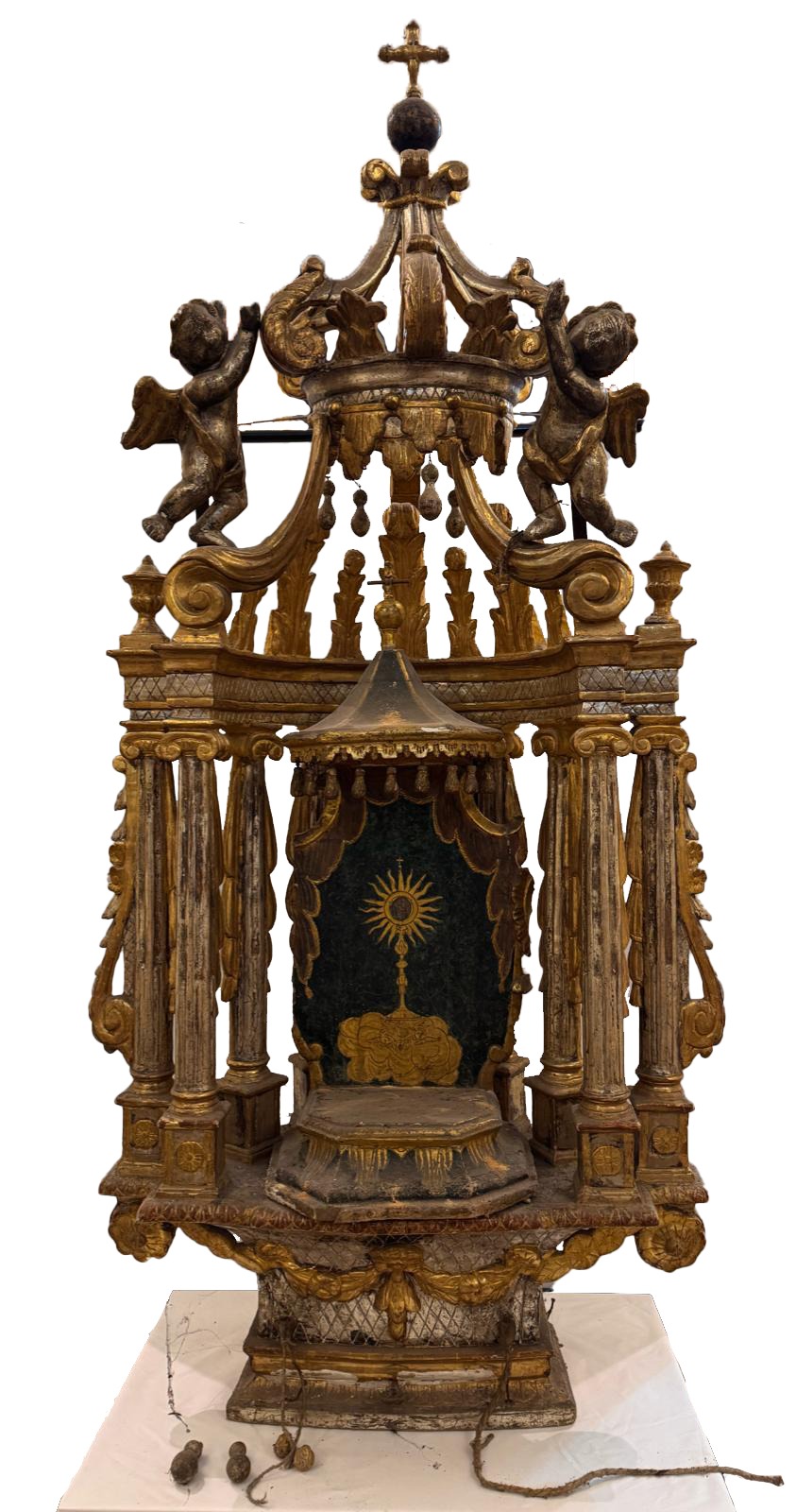 tronetto per esposizione eucaristica - bottega napoletana (seconda metà sec. XVIII)