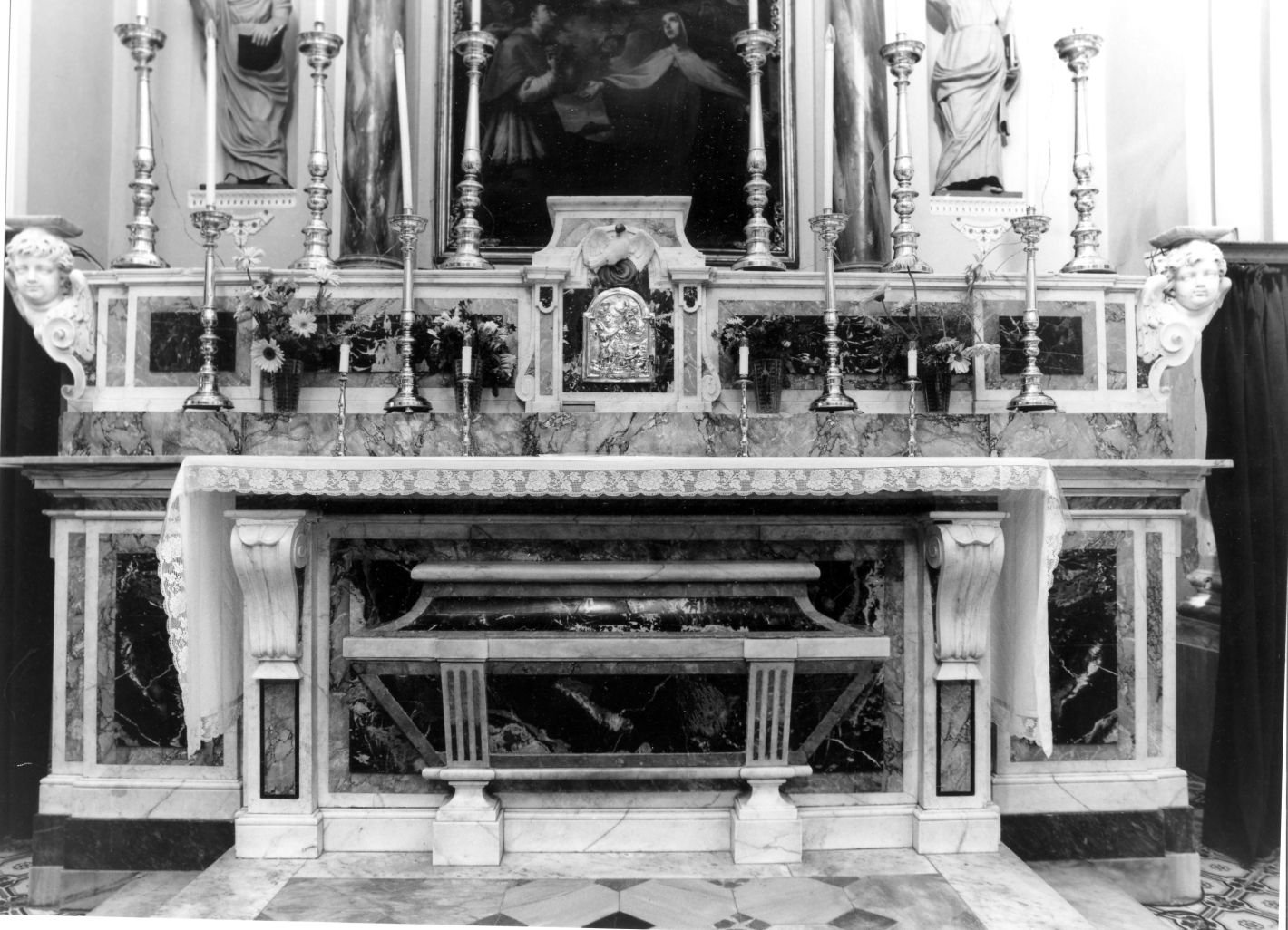 altare maggiore - bottega campana (seconda metà sec. XVIII)