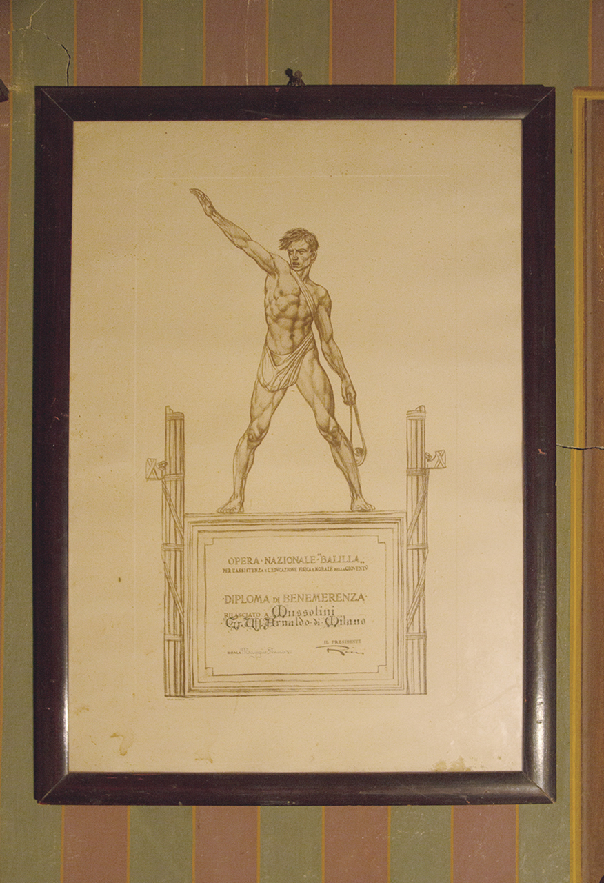 diploma di benemerenza (stampa) - produzione romana (sec. XX)