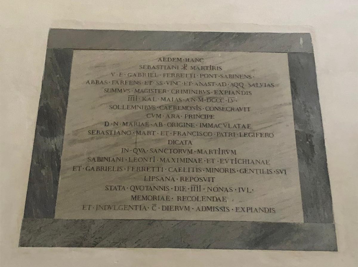 lapide, opera isolata - bottega laziale (metà XIX)