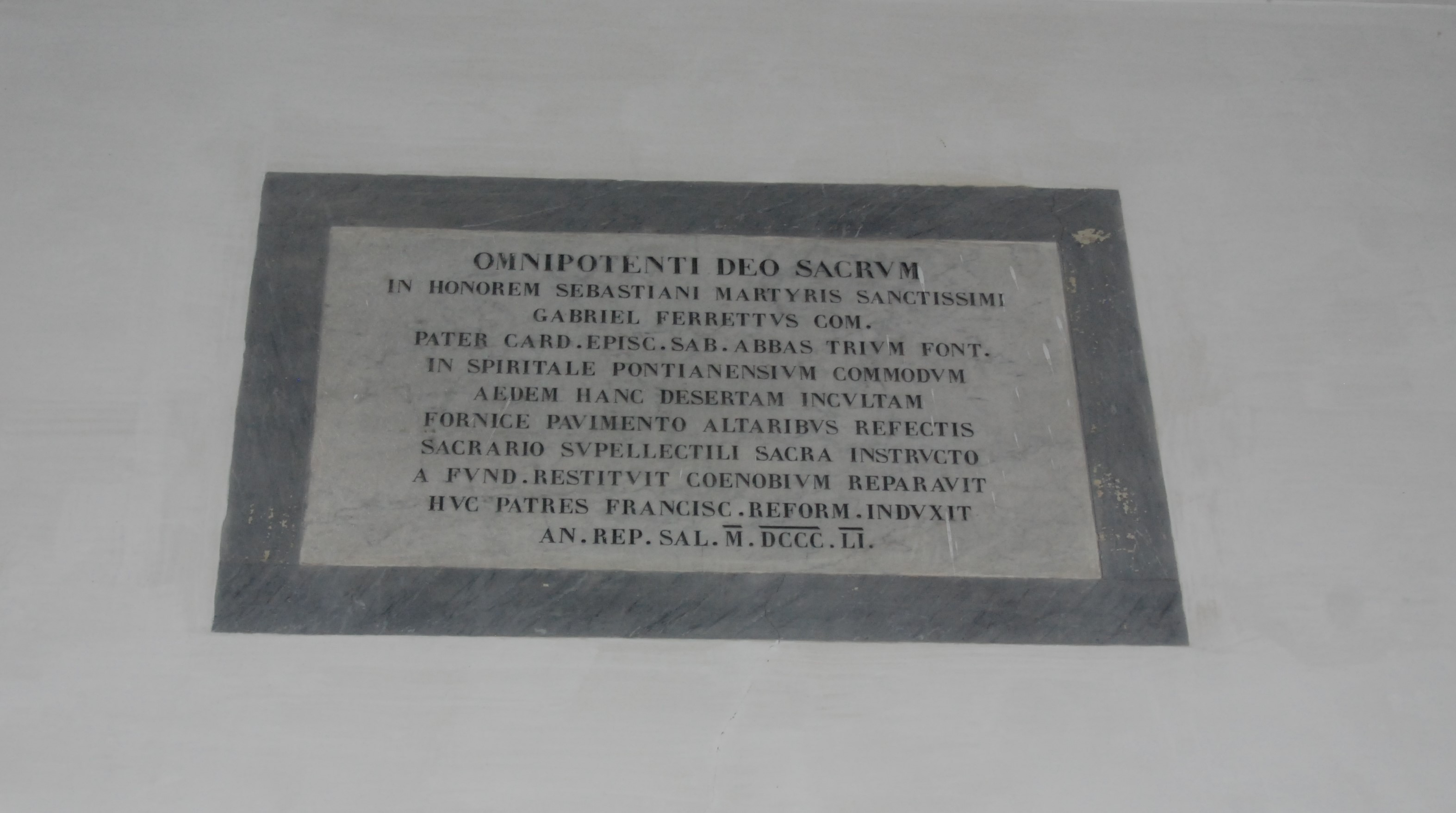 lapide, opera isolata - bottega laziale (metà XIX)