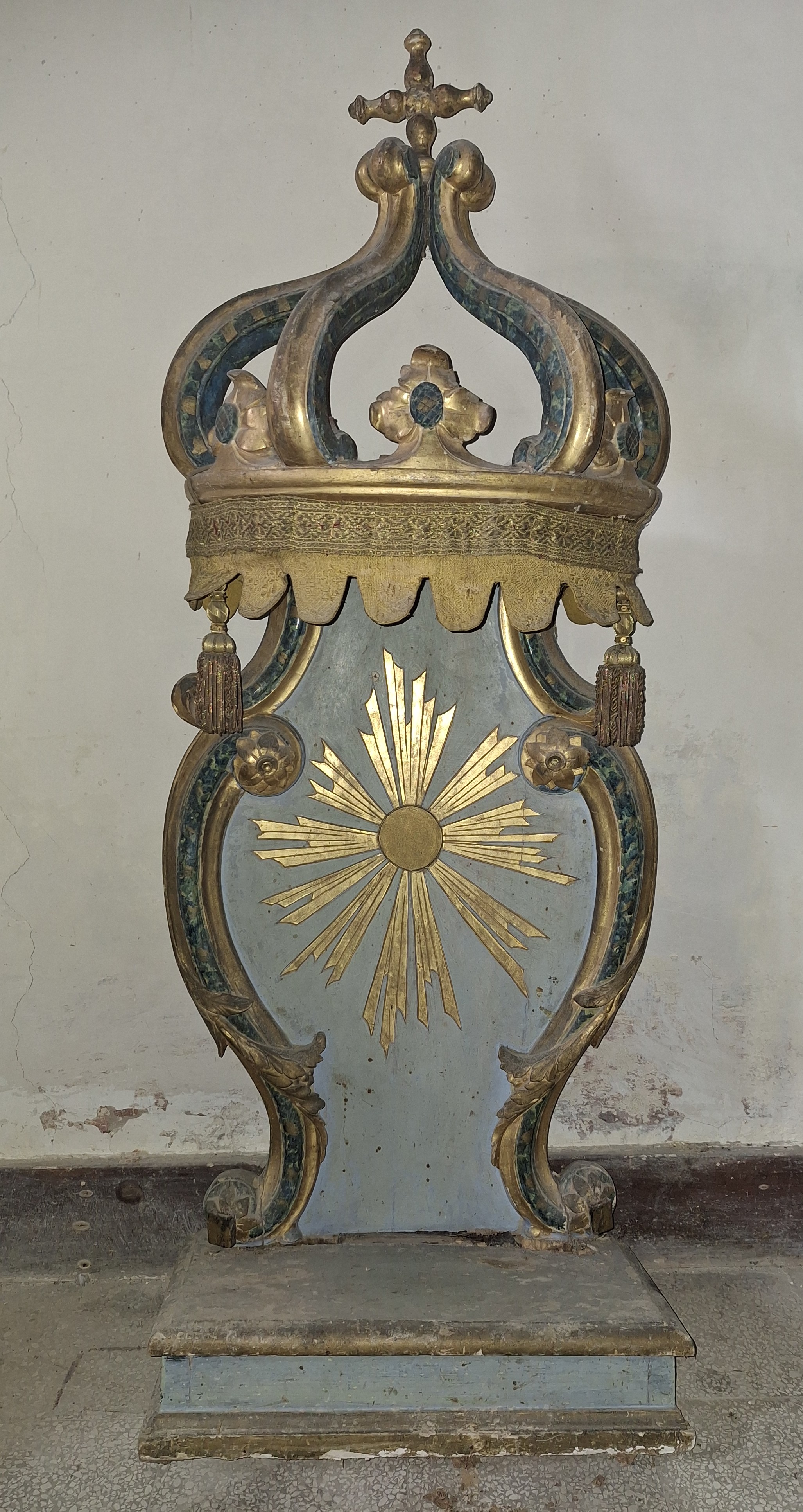tronetto per esposizione eucaristica, opera isolata - bottega laziale (XIX)