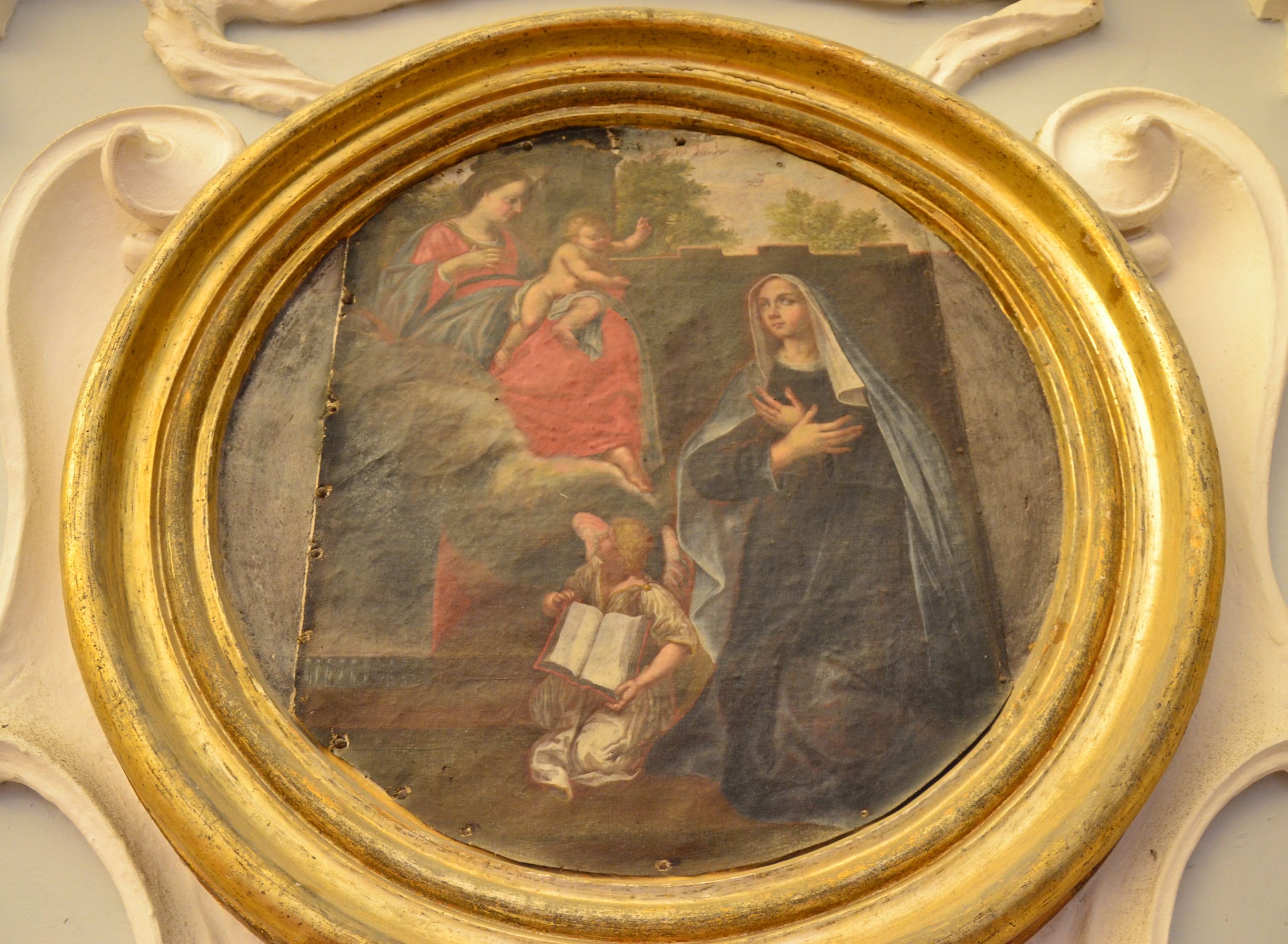 Apparizione della Madonna con Bambino a Santa Francesca Romana (dipinto, elemento d'insieme) - ambito Italia centrale (XVII-XVIII)