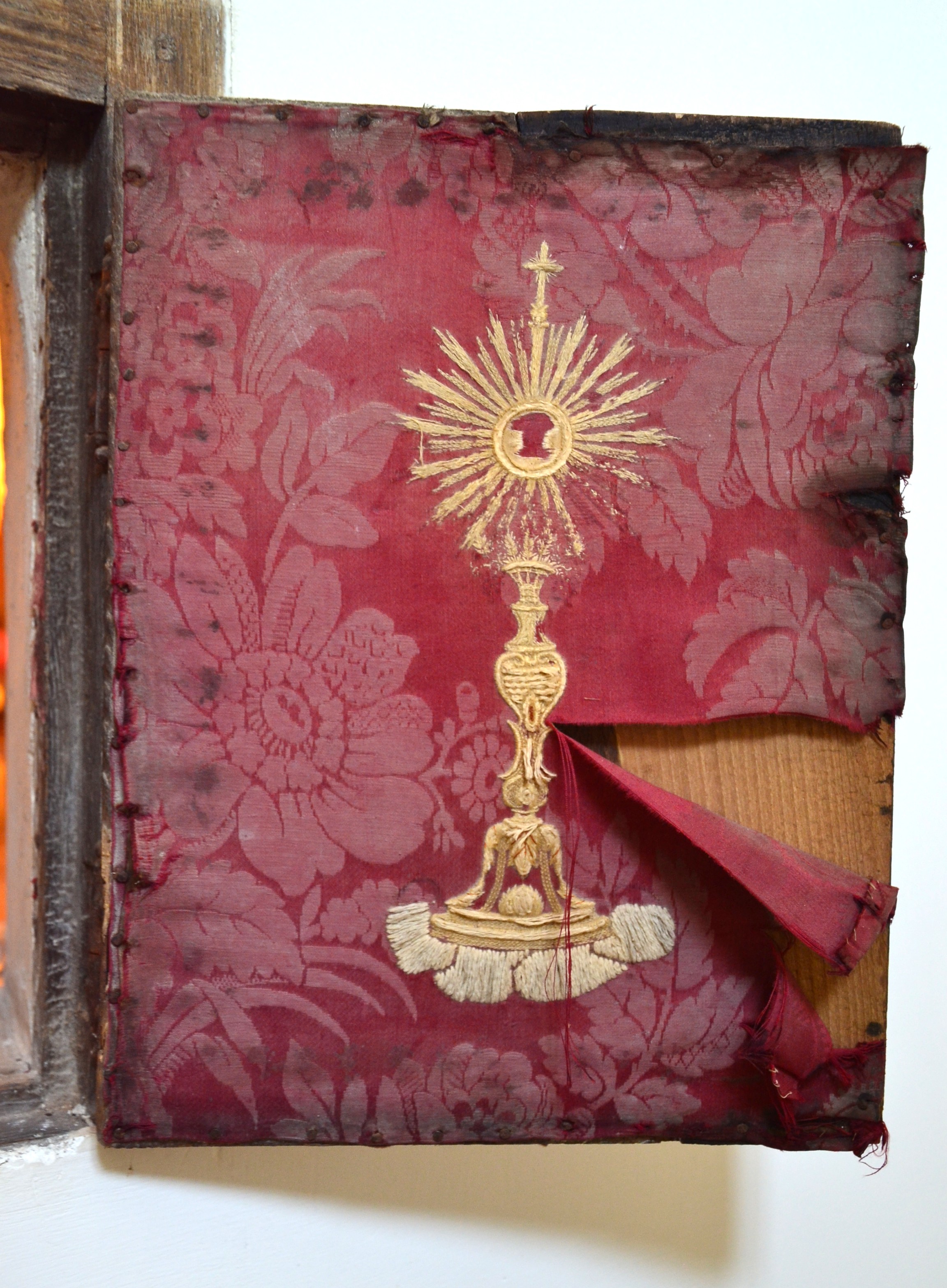 Ostensorio (sportello di tabernacolo, opera isolata) - bottega laziale (fine XIX)