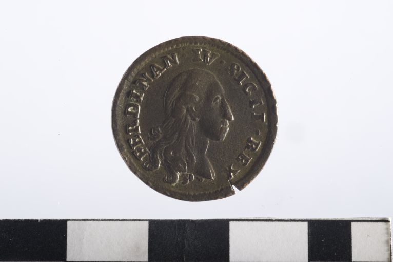 moneta - 1 tornese/ 6 cavalli - ambito Regno delle due Sicilie (sec. XVIII d.C)