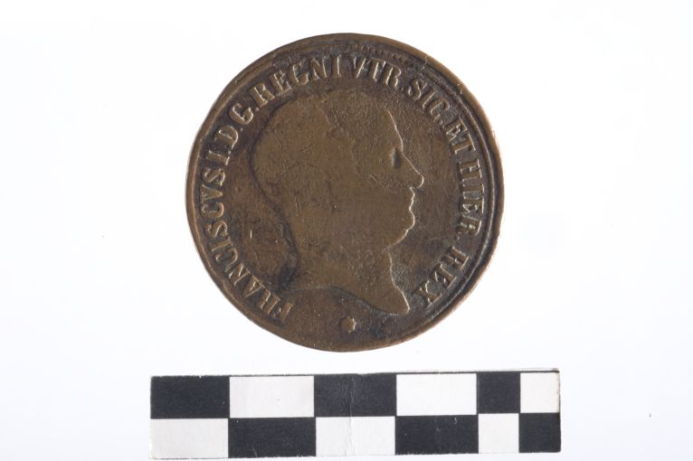 moneta - 10 tornesi - ambito Regno delle due Sicilie (sec. XIX d.C)