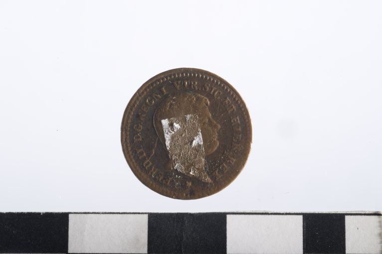 moneta - mezzo tornese - ambito Regno delle due Sicilie (sec. XIX d.C)