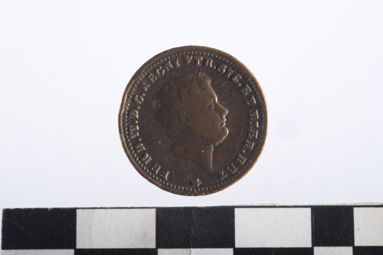 moneta - 1 tornese - ambito Regno delle due Sicilie (sec. XIX d.C)