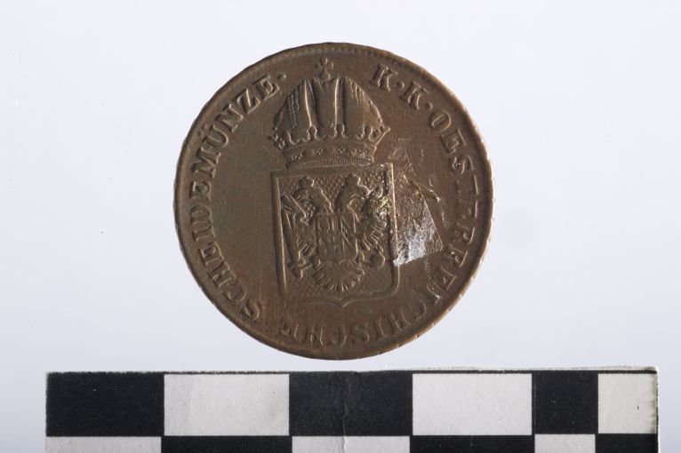 moneta - 1 kreuzer - ambito austriaco (sec. XIX d.C)