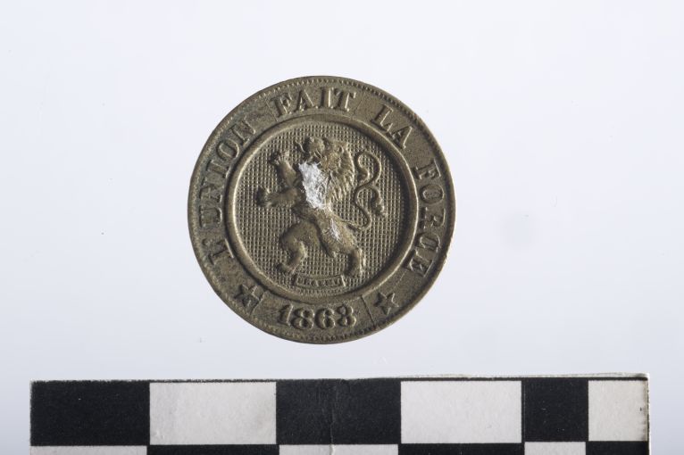 moneta - 10 centesimi - ambito belga (sec. XIX d.C)