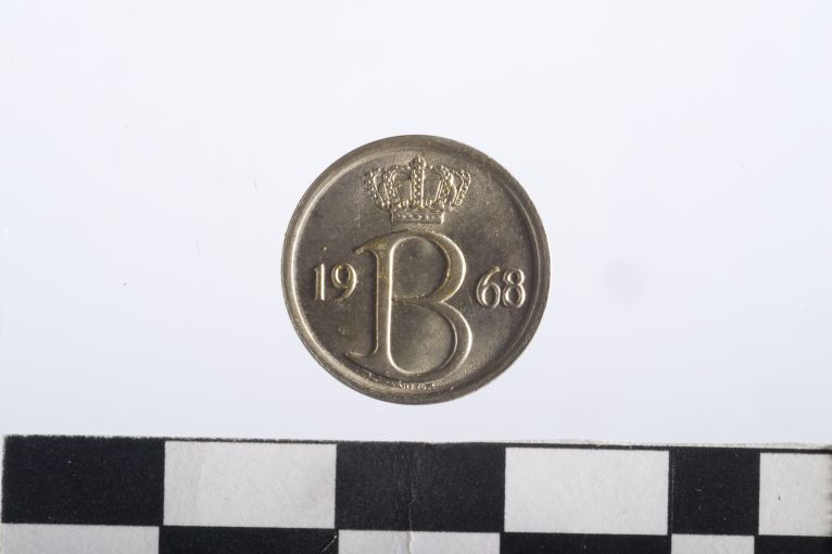 moneta - 25 centesimi - ambito belga (sec. XX d.C)