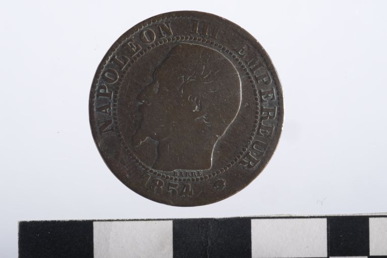 moneta - 5 centesimi - ambito francese (sec. XIX d.C)