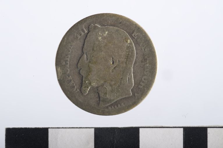 moneta - 5 centesimi - ambito francese (sec. XIX d.C)