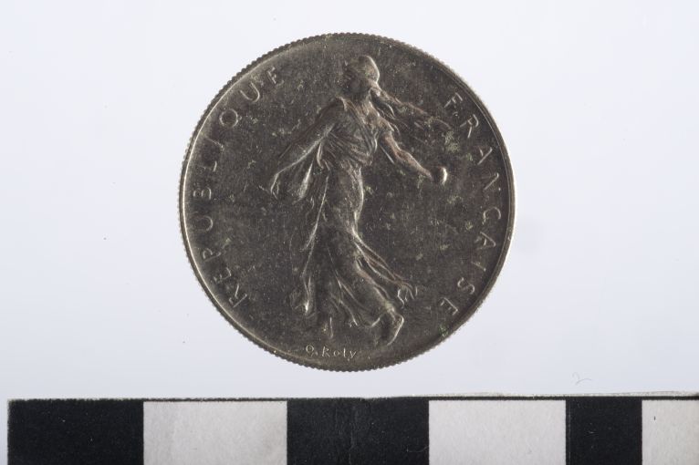 moneta - 1 franco - ambito francese (sec. XX d.C)