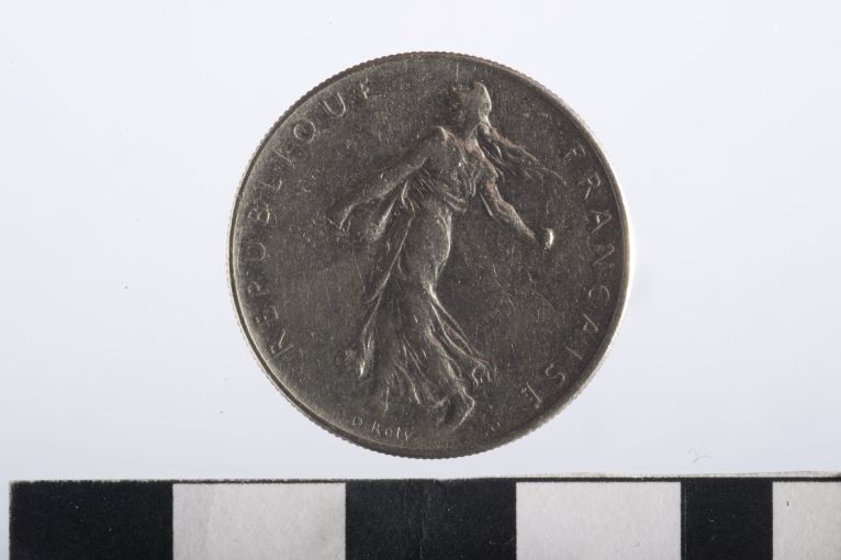 moneta - 1 franco - ambito francese (sec. XX d.C)
